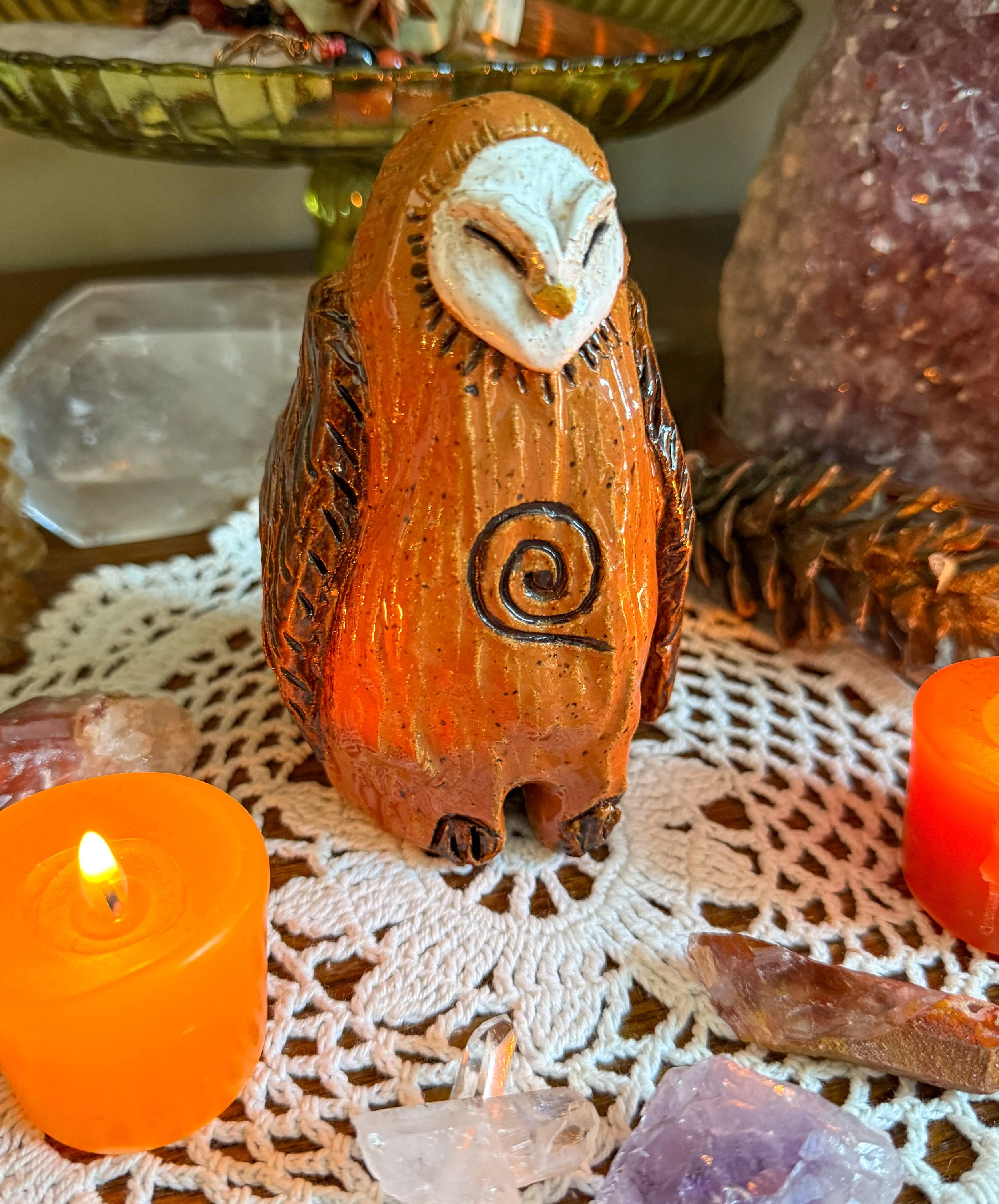 Barn Owl Spiral Sacred Animal Spirits