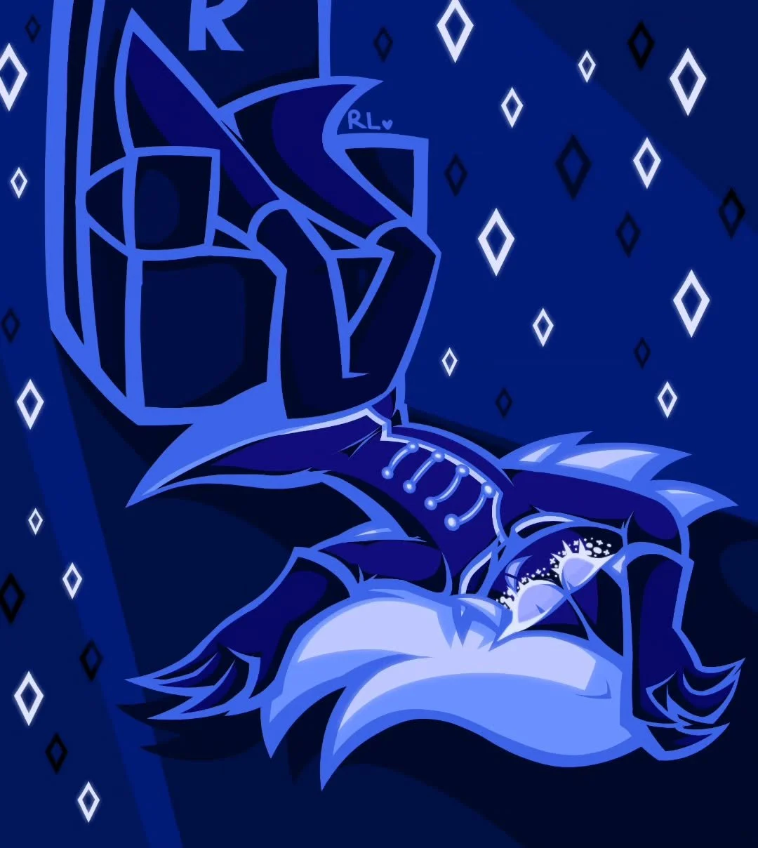 HE IS VERY GORGEOUS TO ME☝️☝️💥💥💥💥✨️✨️✨️✨️✨️ /ref

(idk how to do perspective sry lol) 

#art #digitalart #deltarune #deltarunefanart #rouxlskaard #rouxlskaarddeltarune #rouxlskaardfanart