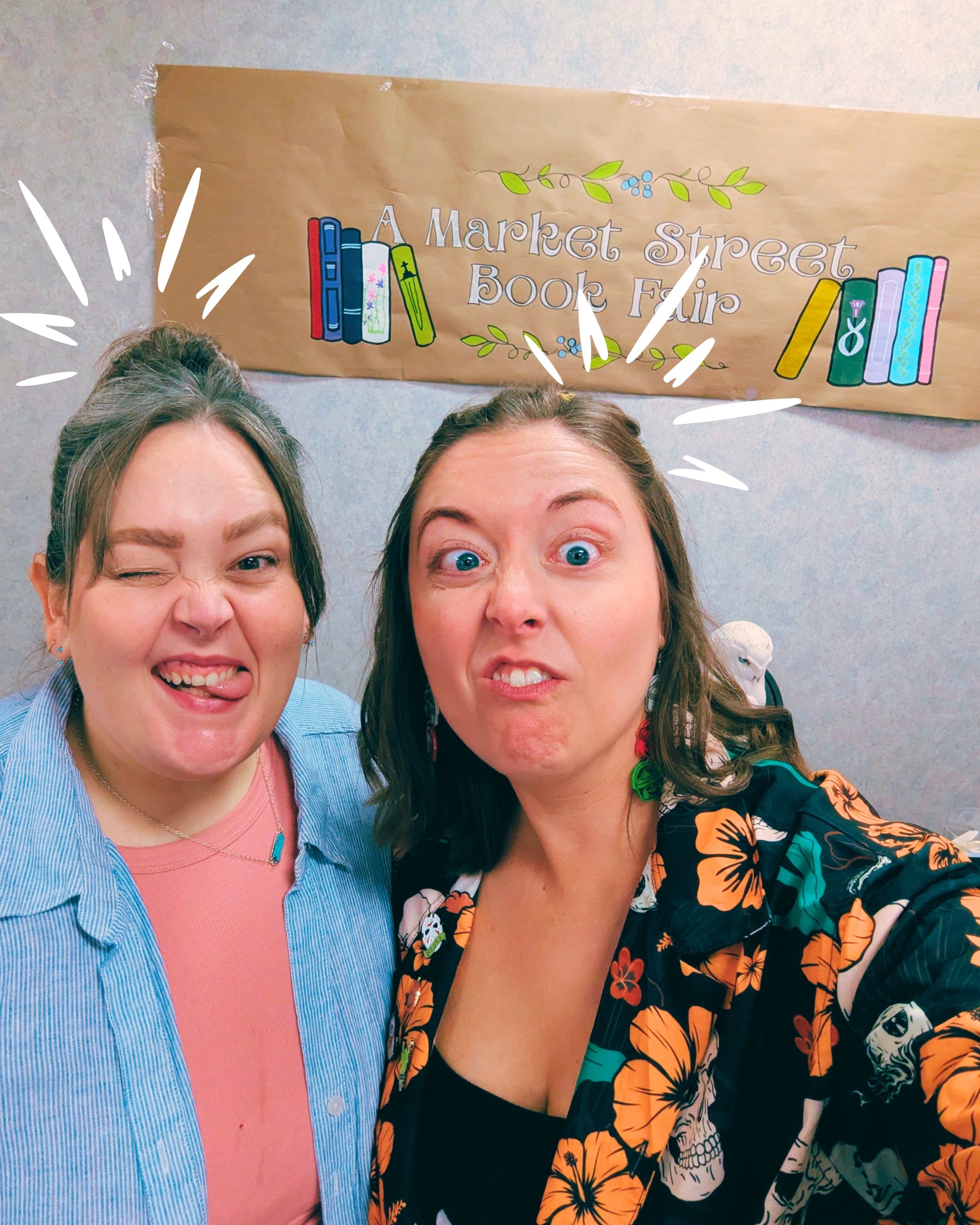 Picture of Lindsey Montgomery and author, Kate Komula, at A Market Street Book Fair