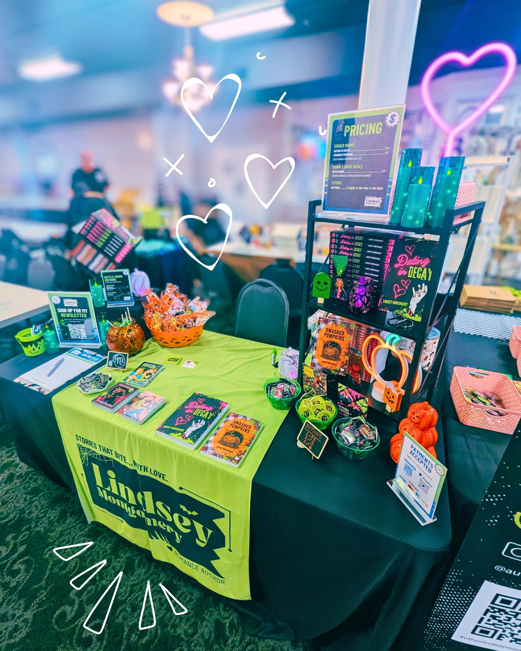 Picture of table display at A market Street Book Fair
