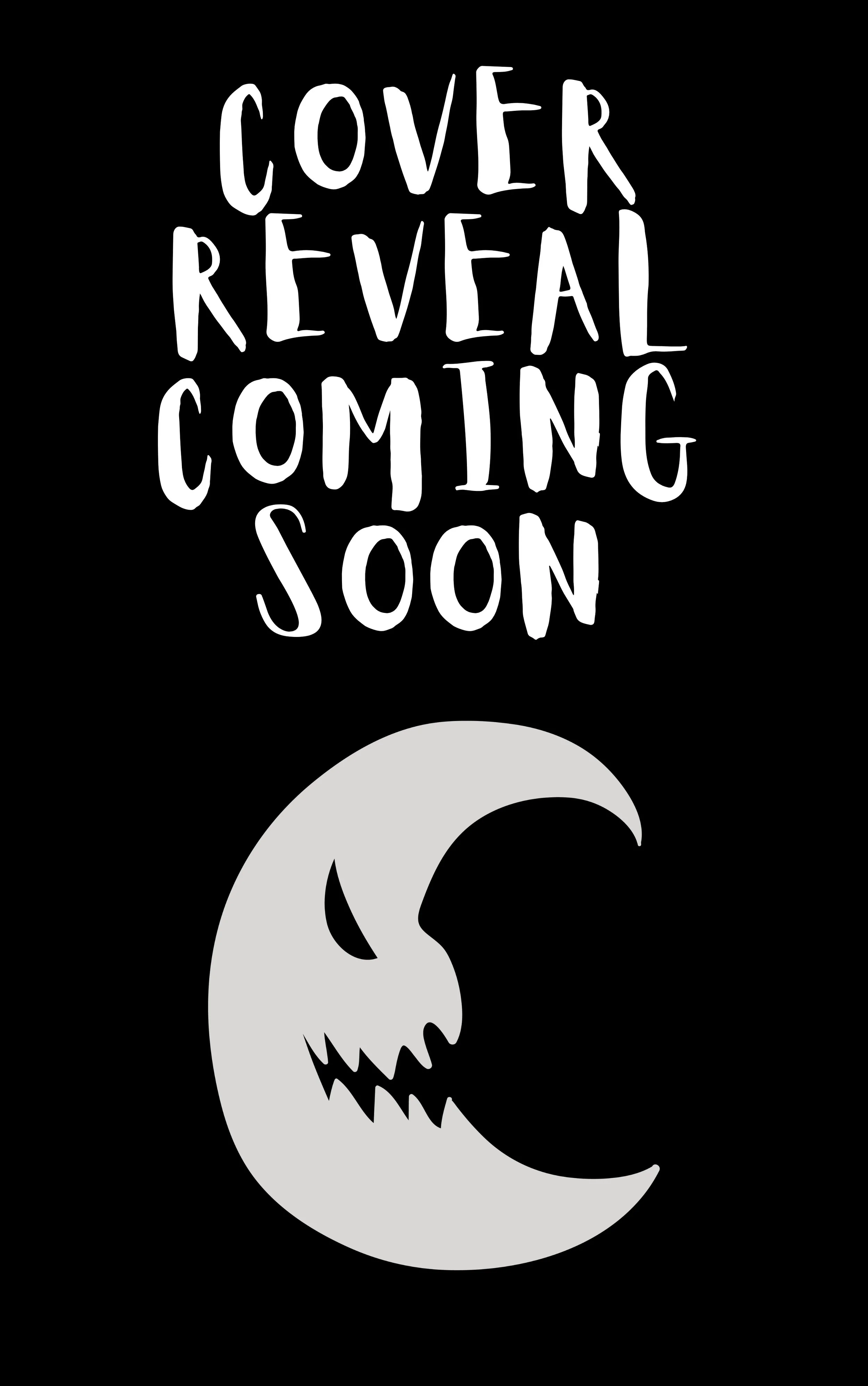 Cover reveal coming soon with an image of hot cocoa and a gingerbread man with X eyes
