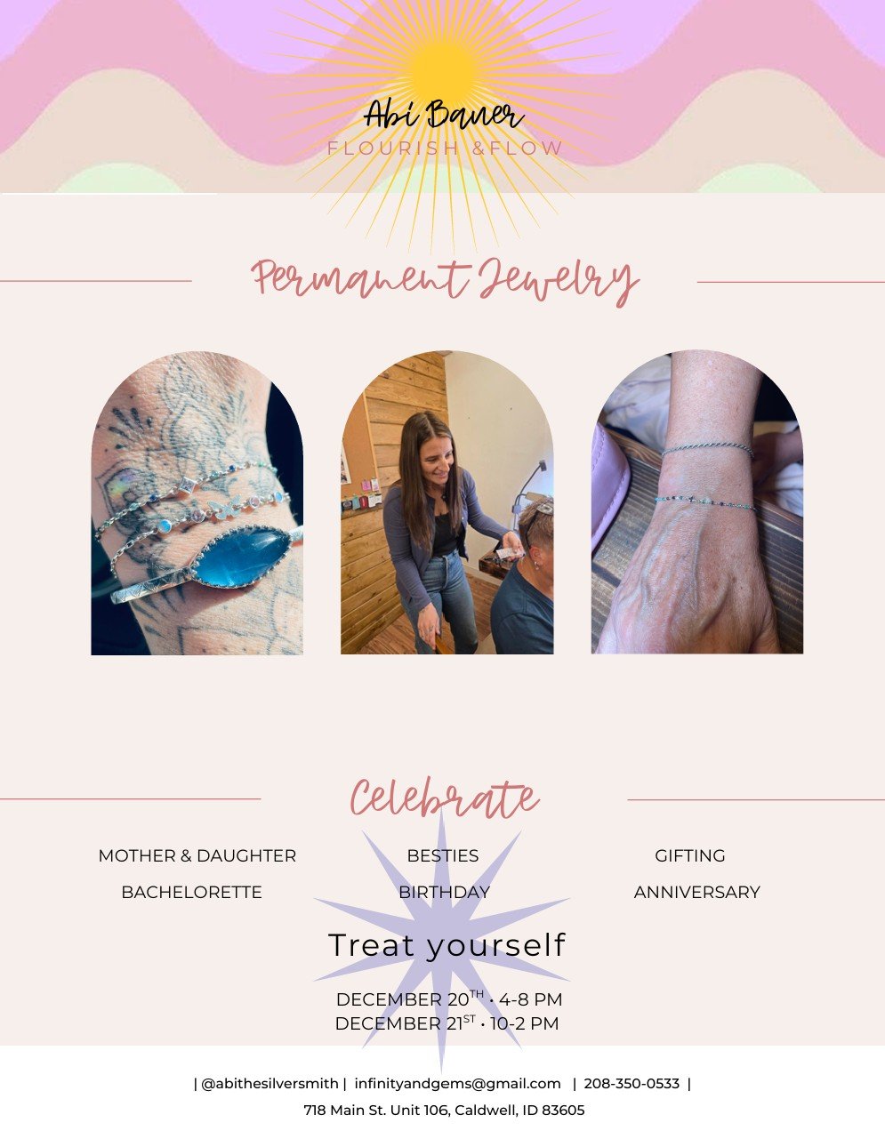 Flourish And Flow Pop-Up: Permanent Jewelry and Sterling Silver Jewelry