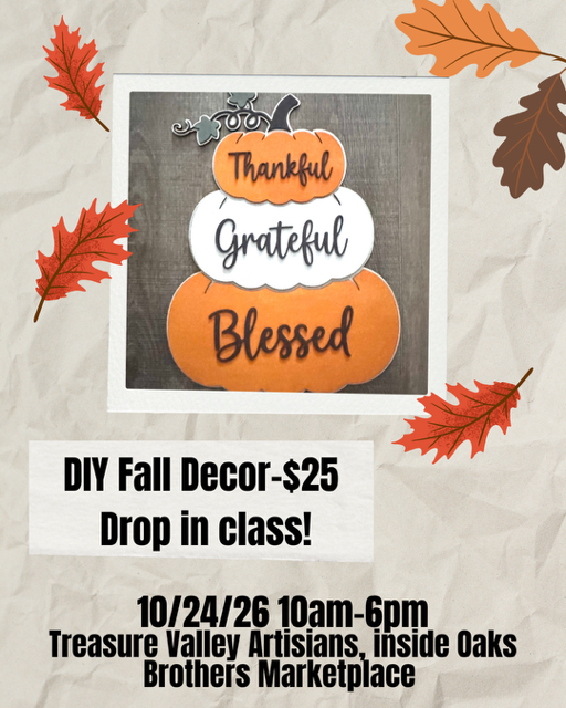 DIY Fall Decor Drop in Workshop with Crafted By JP