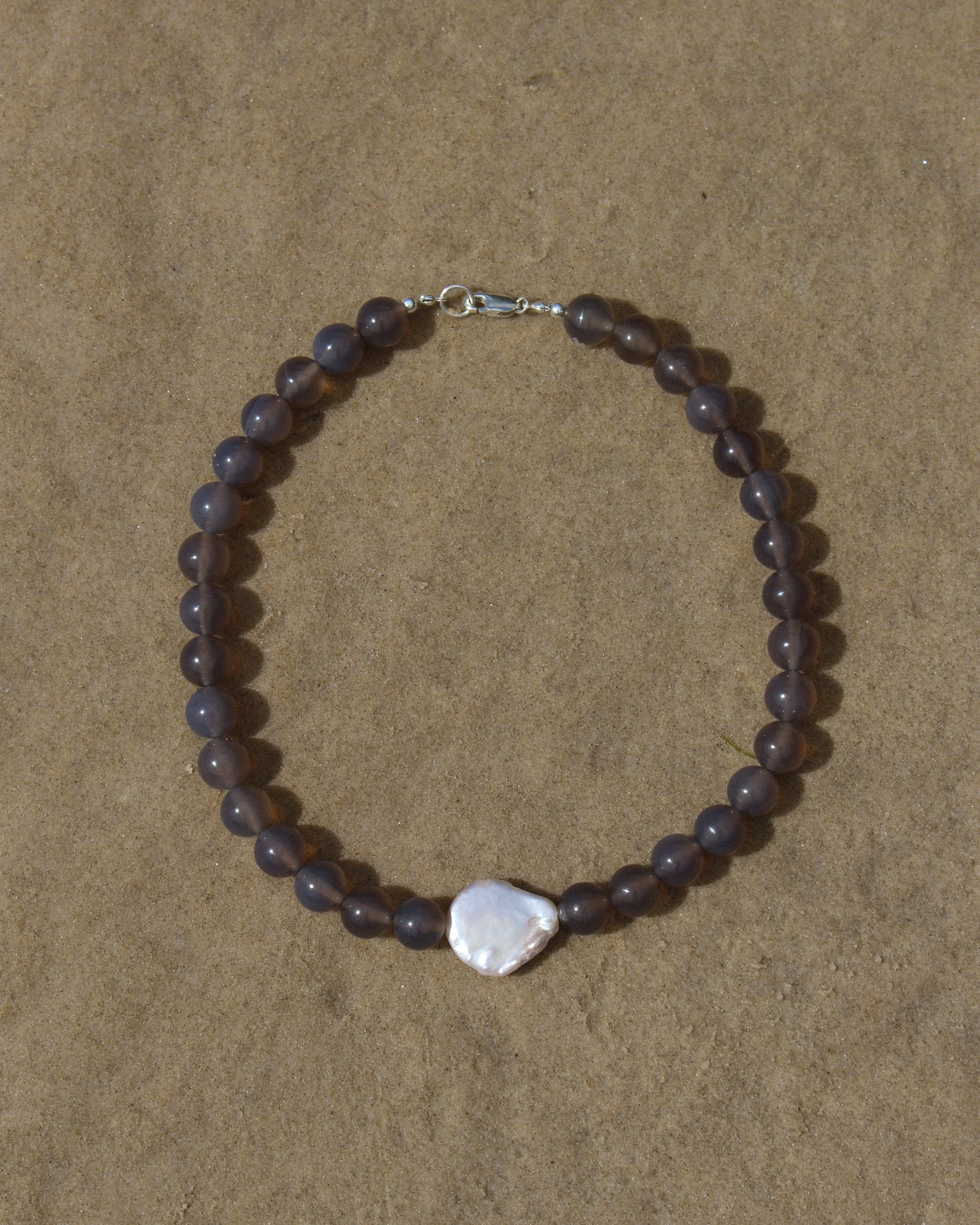 SOLACE CHOKER - TAUPE AGATE