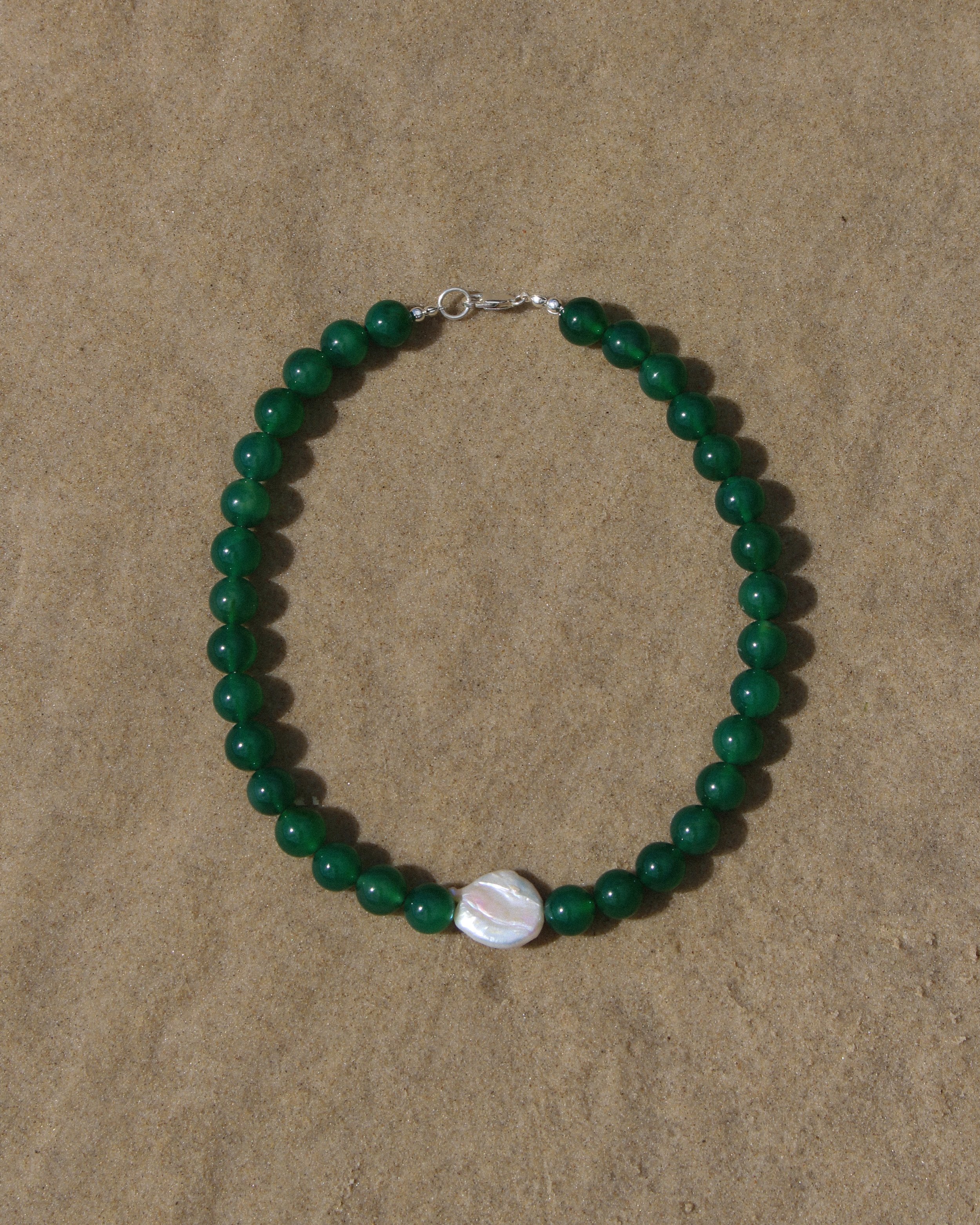 SOLACE CHOKER - GREEN AGATE
