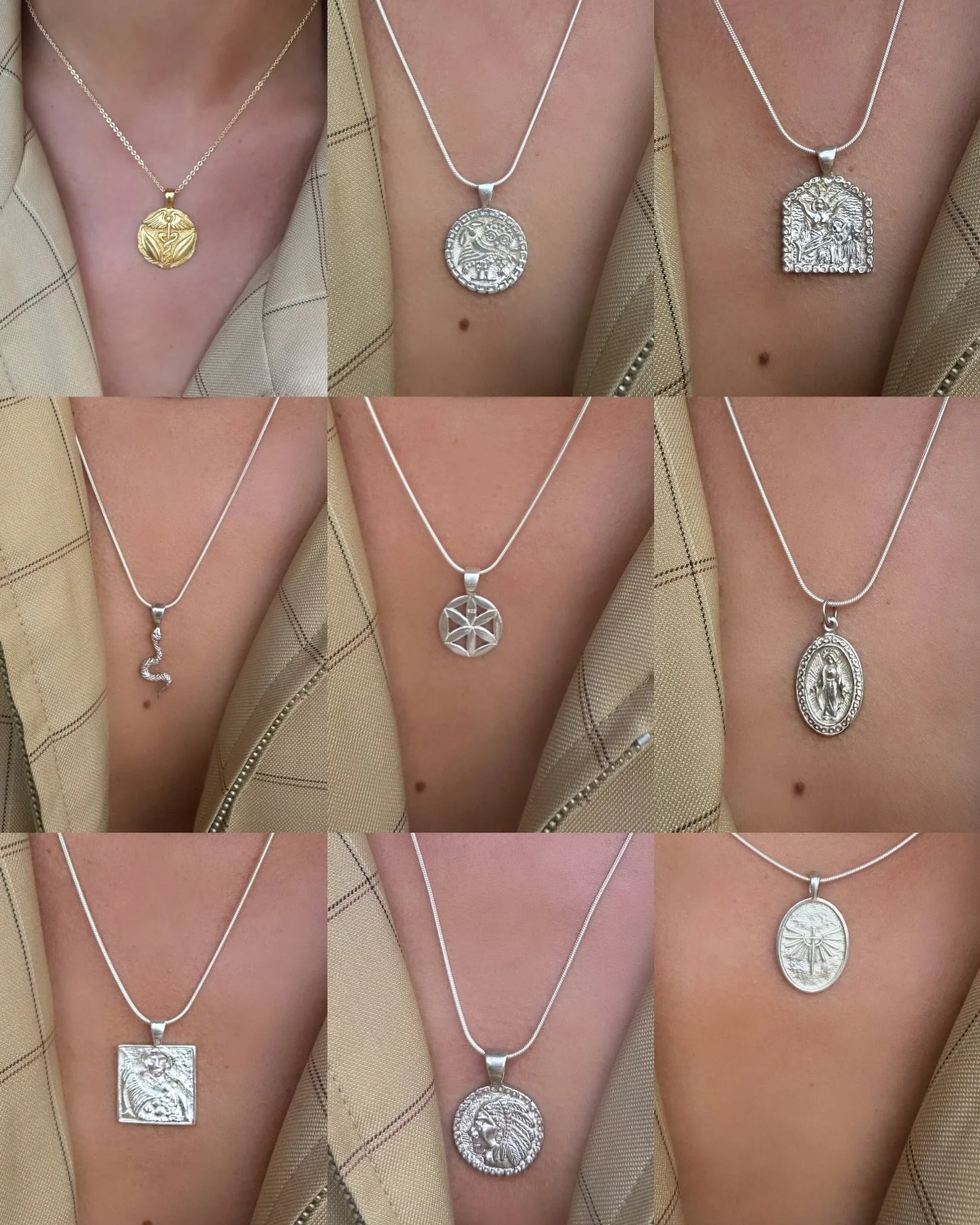Which BnC Angel or Goddess or medallion is calling you? ✨😇 Available in both sterling silver or gold plated.