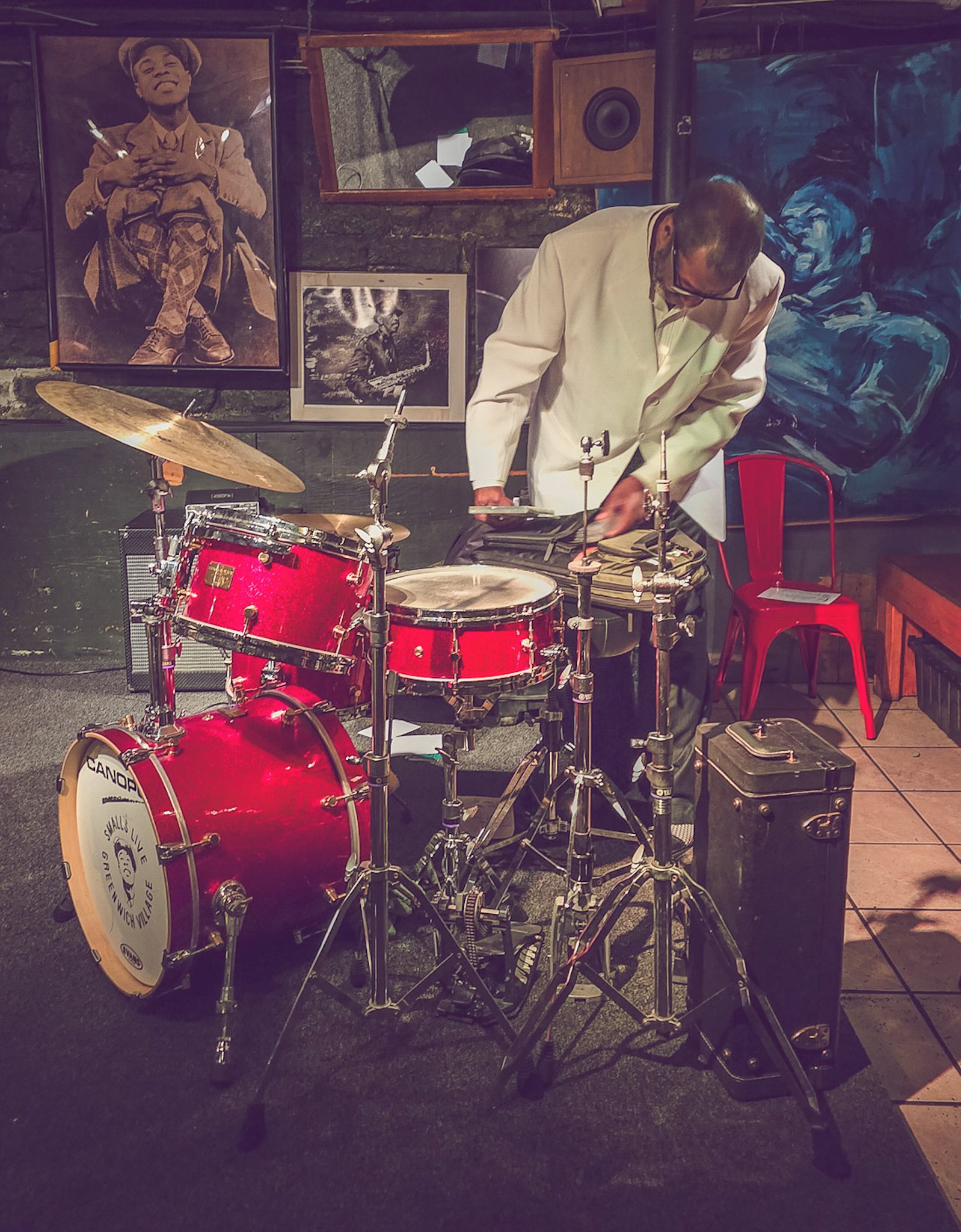 Musician and jazz legend, Victor Jones at Smalls Jazz Club, NYC