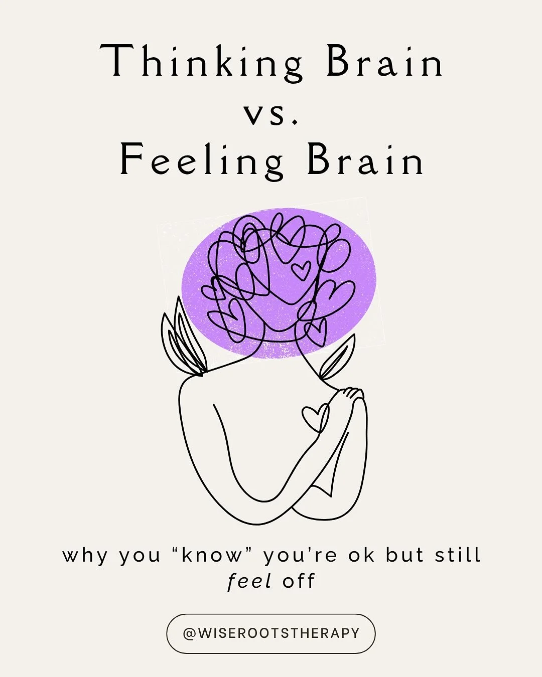 You can know you&rsquo;re safe and still feel on edge.
You can know your baby&rsquo;s okay and still feel panic rise.
You can know you&rsquo;re doing your best and still feel like you&rsquo;re failing.

That&rsquo;s the difference between your thinki