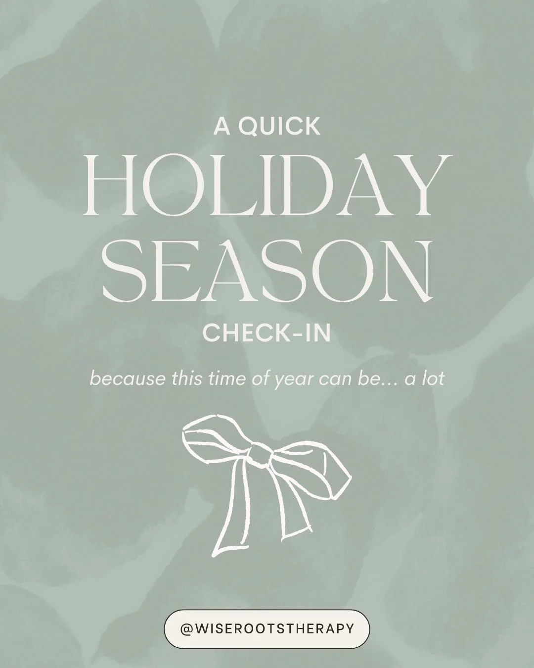 The holidays can stir up a lot as a new mom- joy, grief, pressure, exhaustion&hellip; sometimes all at once.

If this season feels heavier than expected, let this be your permission slip to pause and check in. Not to fix anything. Just to notice what