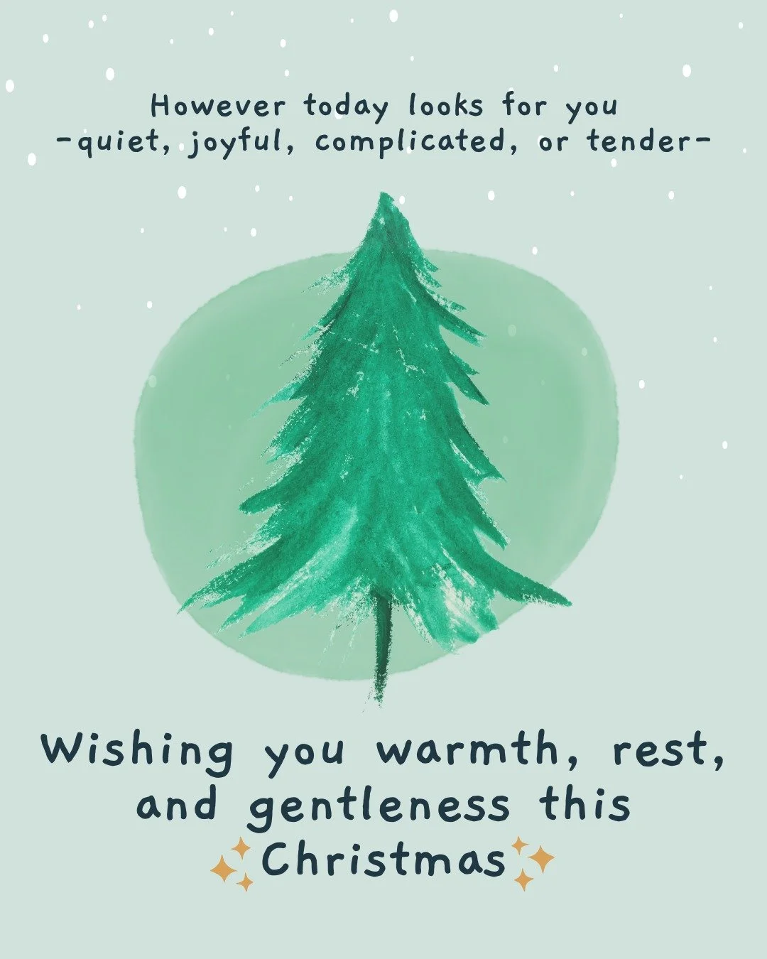 However today looks for you- 
quiet, joyful, complicated, or tender- you&rsquo;re allowed to meet it exactly as you are.

Wishing you warmth, rest, and gentleness this Christmas 🤍

And if you&rsquo;re in Nashville&hellip; at least the weather has th