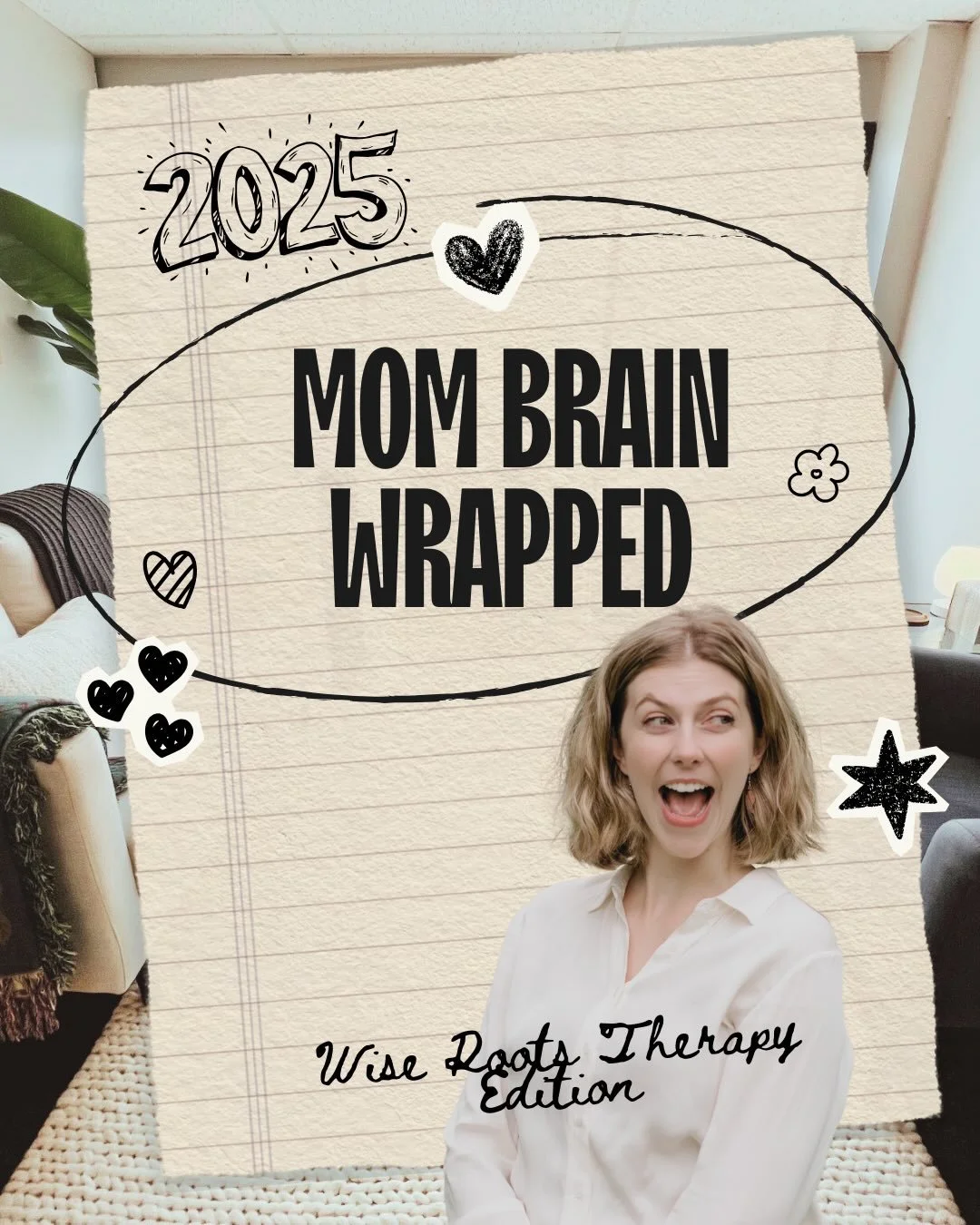 ✨ 2025 Mom Brain Wrapped: Wise Roots Therapy Edition ✨

This year held so much growth.

I moved Wise Roots Therapy to Donelson so I could work in the community I live in. I partnered with local businesses to expand service options. I completed the fi