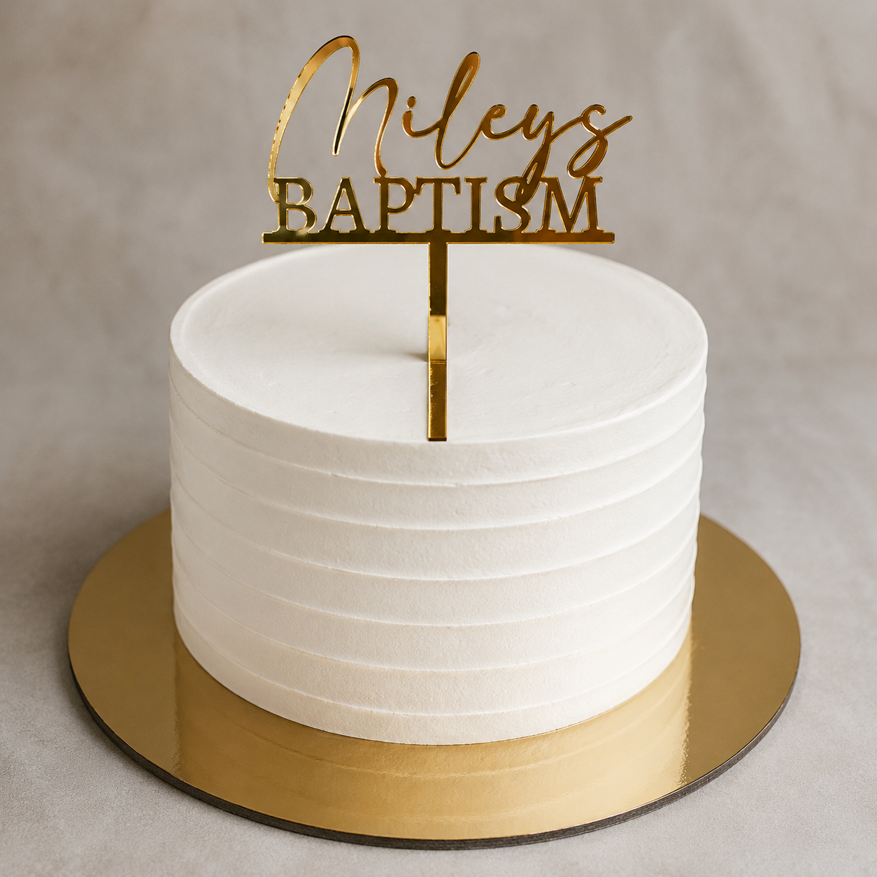 Custom Gold Acrylic Cake Topper