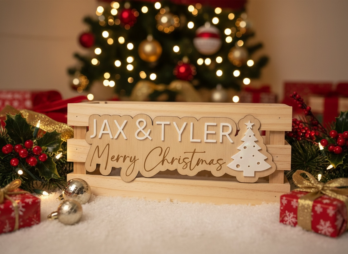 Christmas Crate + Plaque