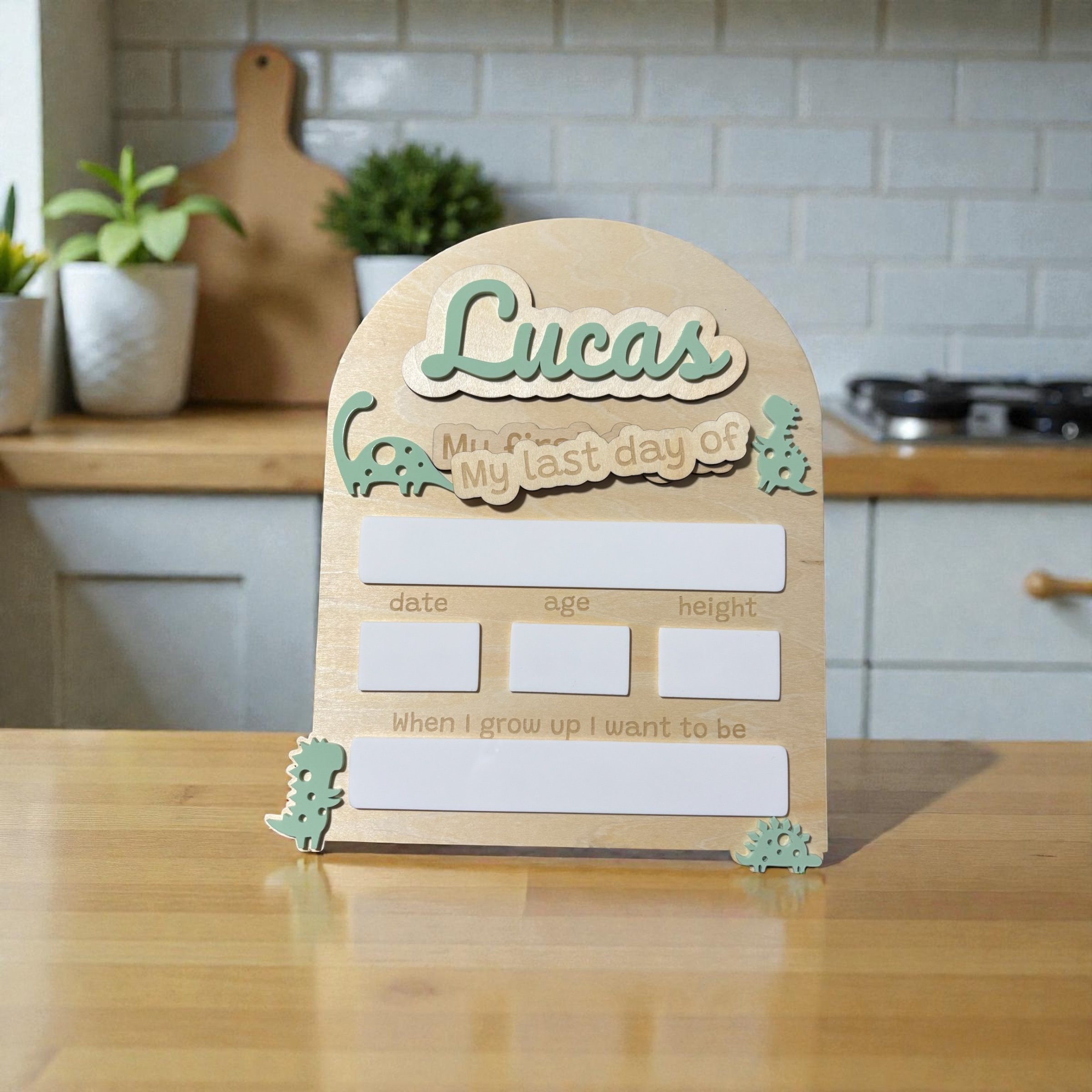 Dino First & Last Day of School Board