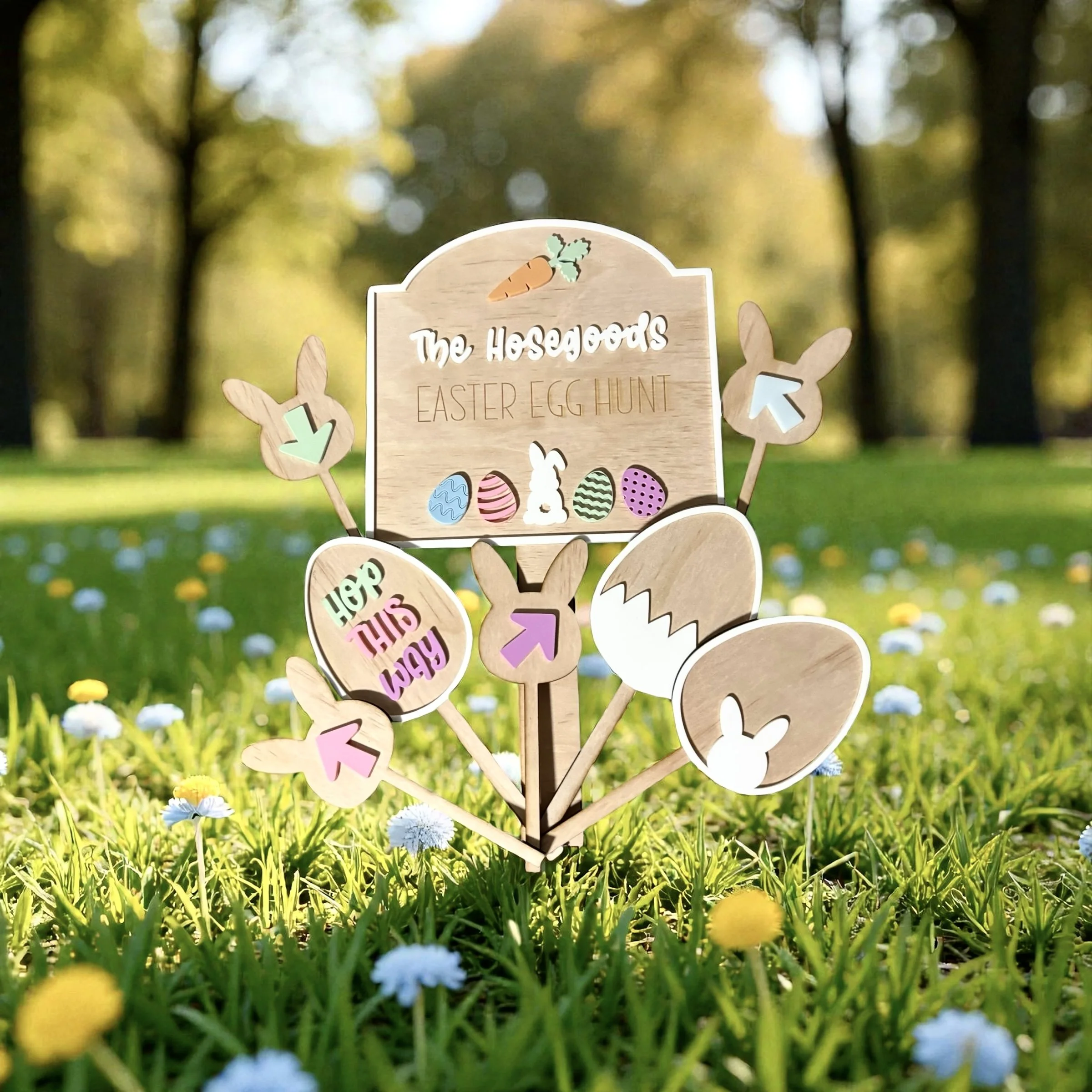 Personalised Easter Egg Hunt Plaque – Set of 8