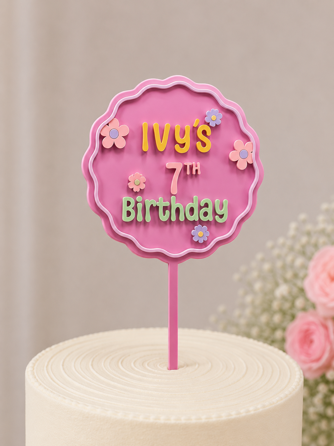 Floral Cake Topper