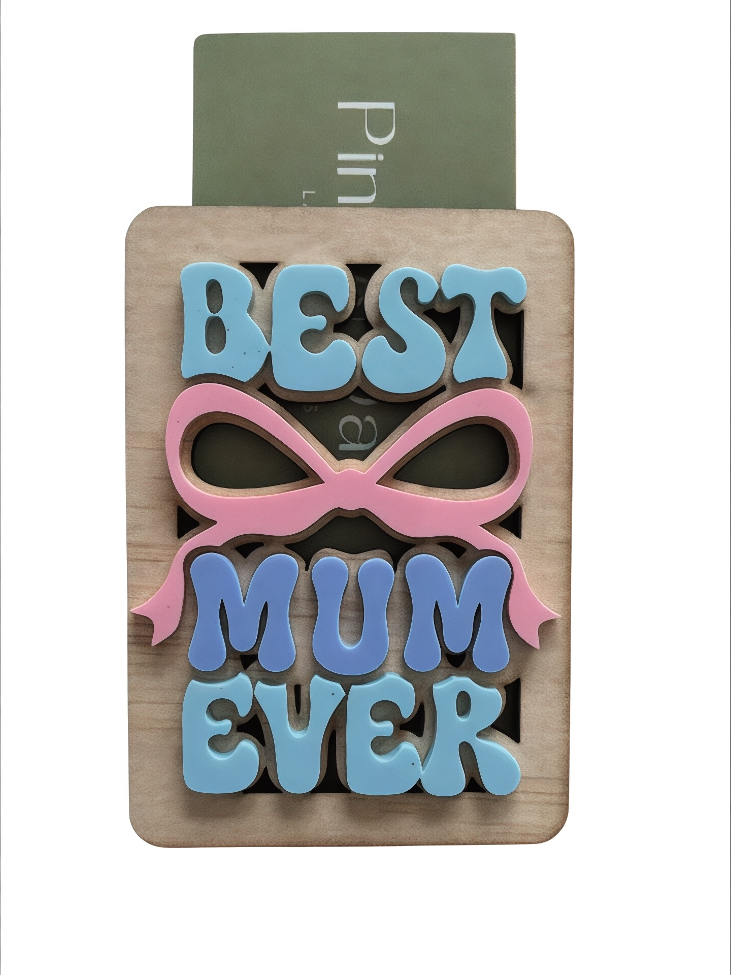 Best Mum Ever Gift Card Holder - Light Blue