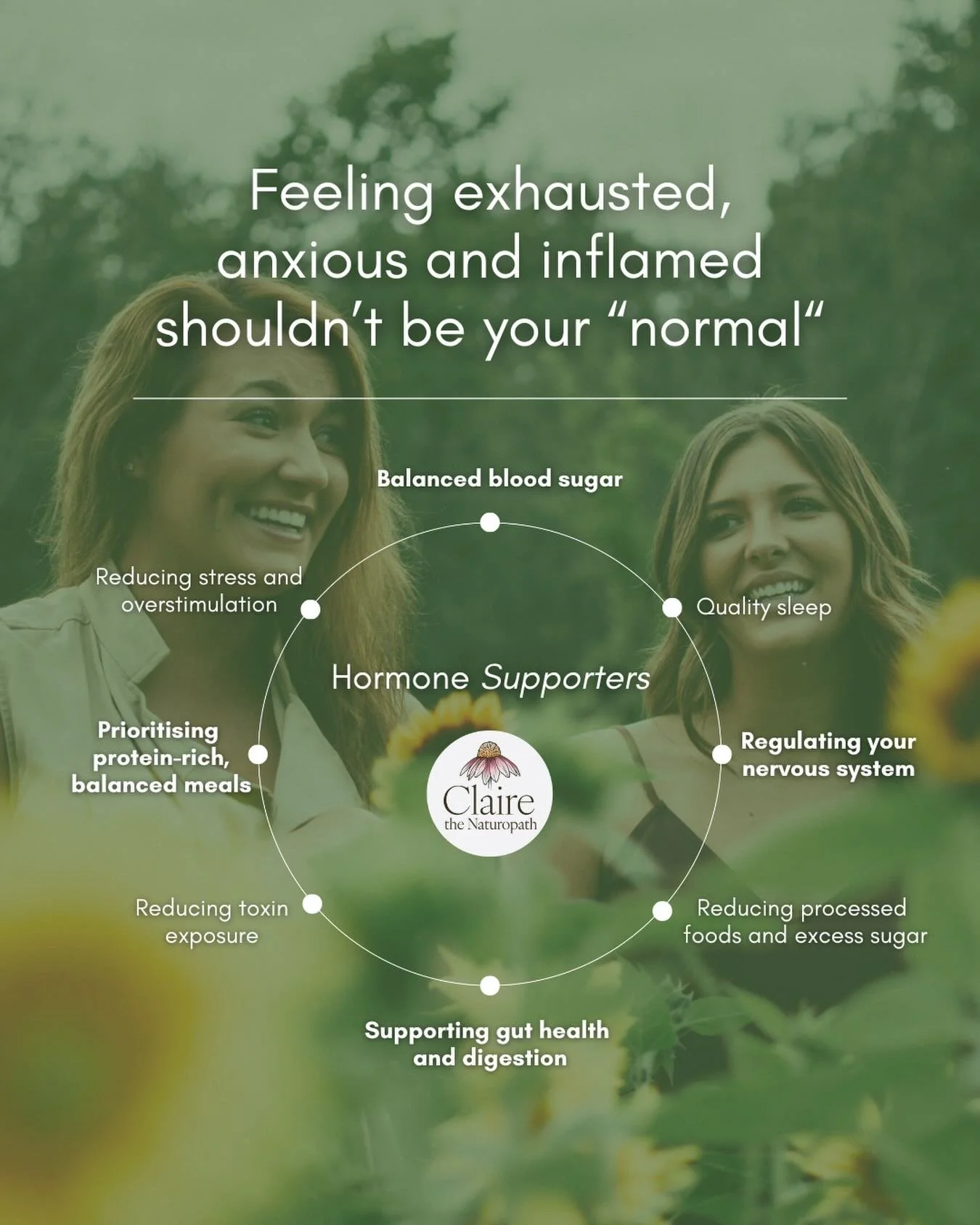 Hormonal imbalances are becoming increasingly common in women, but feeling exhausted, anxious and inflamed shouldn&rsquo;t be your &ldquo;normal&rdquo;..

These symptoms are often signs the body is out of balance, not that it&rsquo;s failing you.

Ra