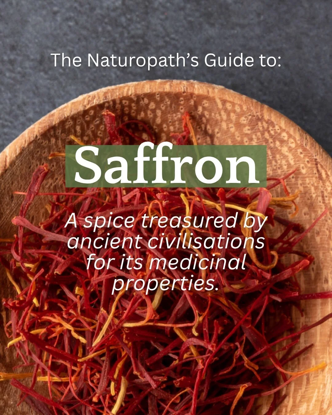 Saffron is much more than just a culinary spice, it also has powerful medicinal properties.

It&rsquo;s used to support mood, the nervous system, cognitive function, sleep, menstrual wellbeing, pain and spasms, inflammation, respiratory health, cardi