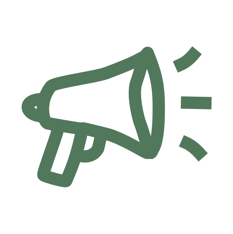 dark green group training megaphone
