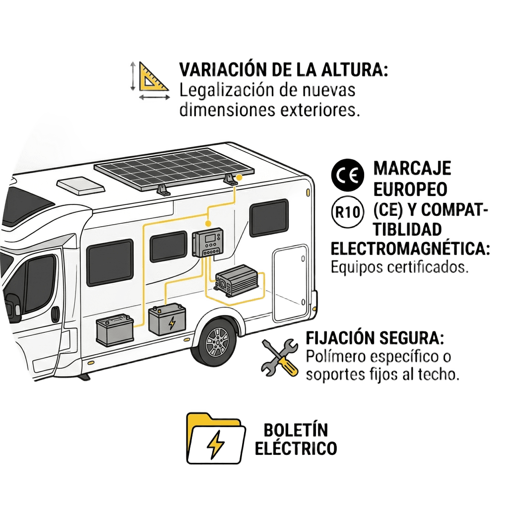 ☀️ ¿Es legal instalar una placa solar en mi camper sin homologar?