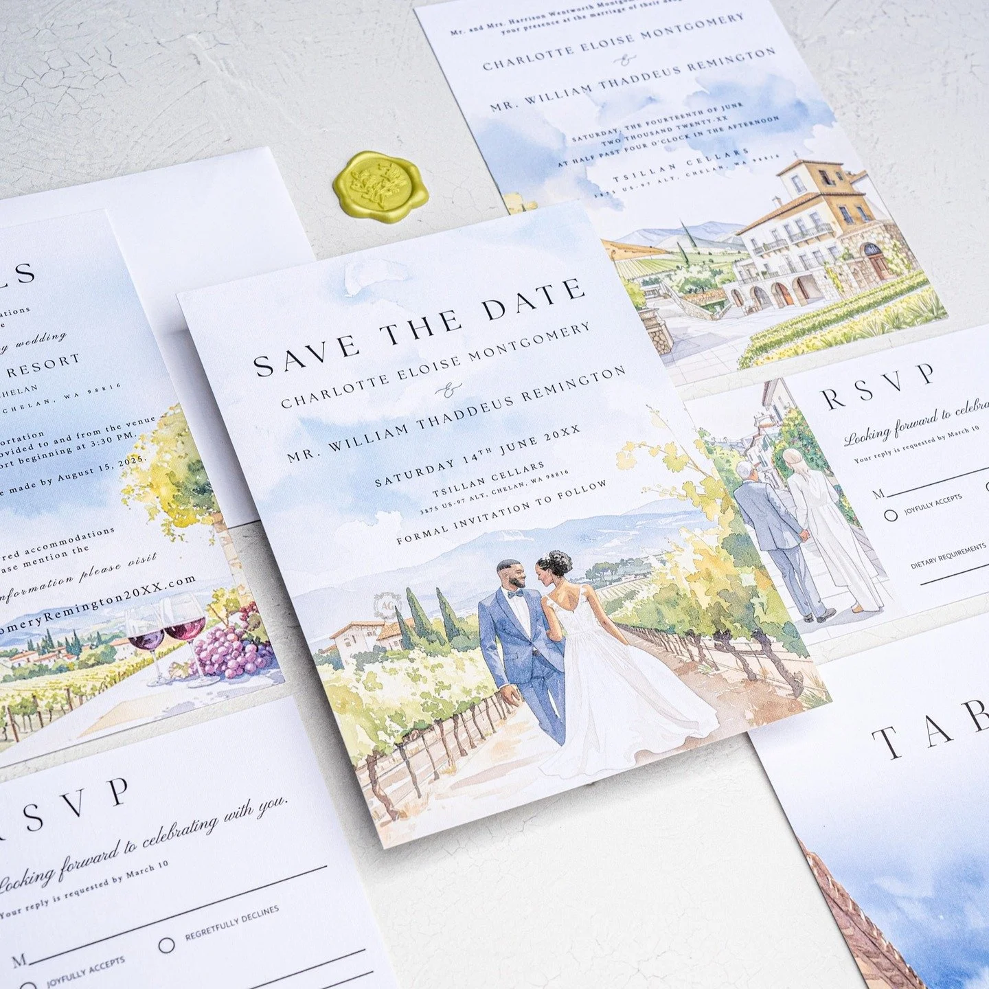 Getting married in Chelan?
Let your invites set the tone.
Whether you're saying &quot;I do&quot; at Tsillan Cellars or planning a vineyard celebration, we&rsquo;ll bring your vision to life&mdash;one dreamy detail at a time.
.
.
.
Book your Event tod