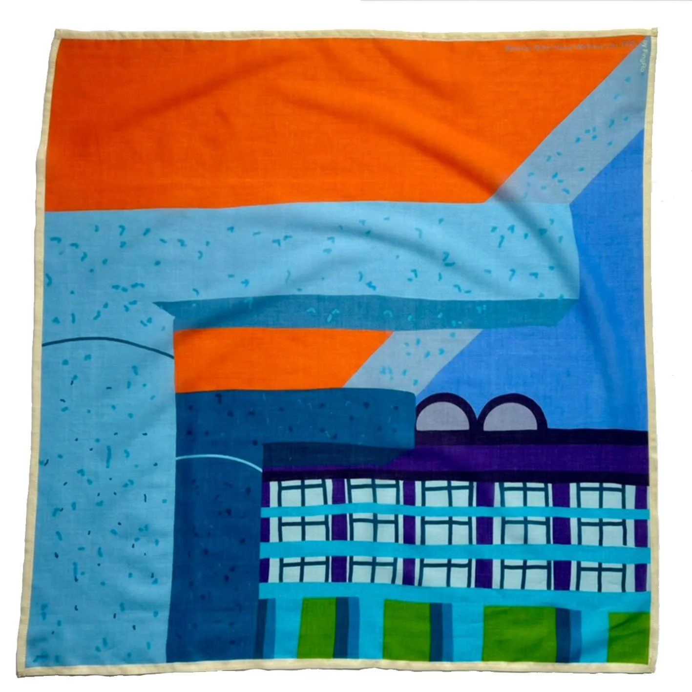 The Barbican, Defoe House walkway - Orange