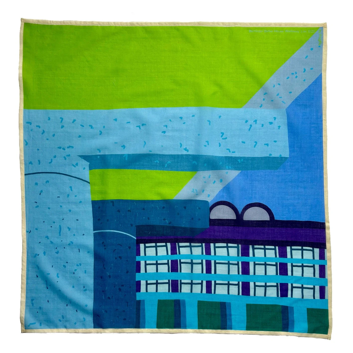 The Barbican, Defoe House walkway - Green