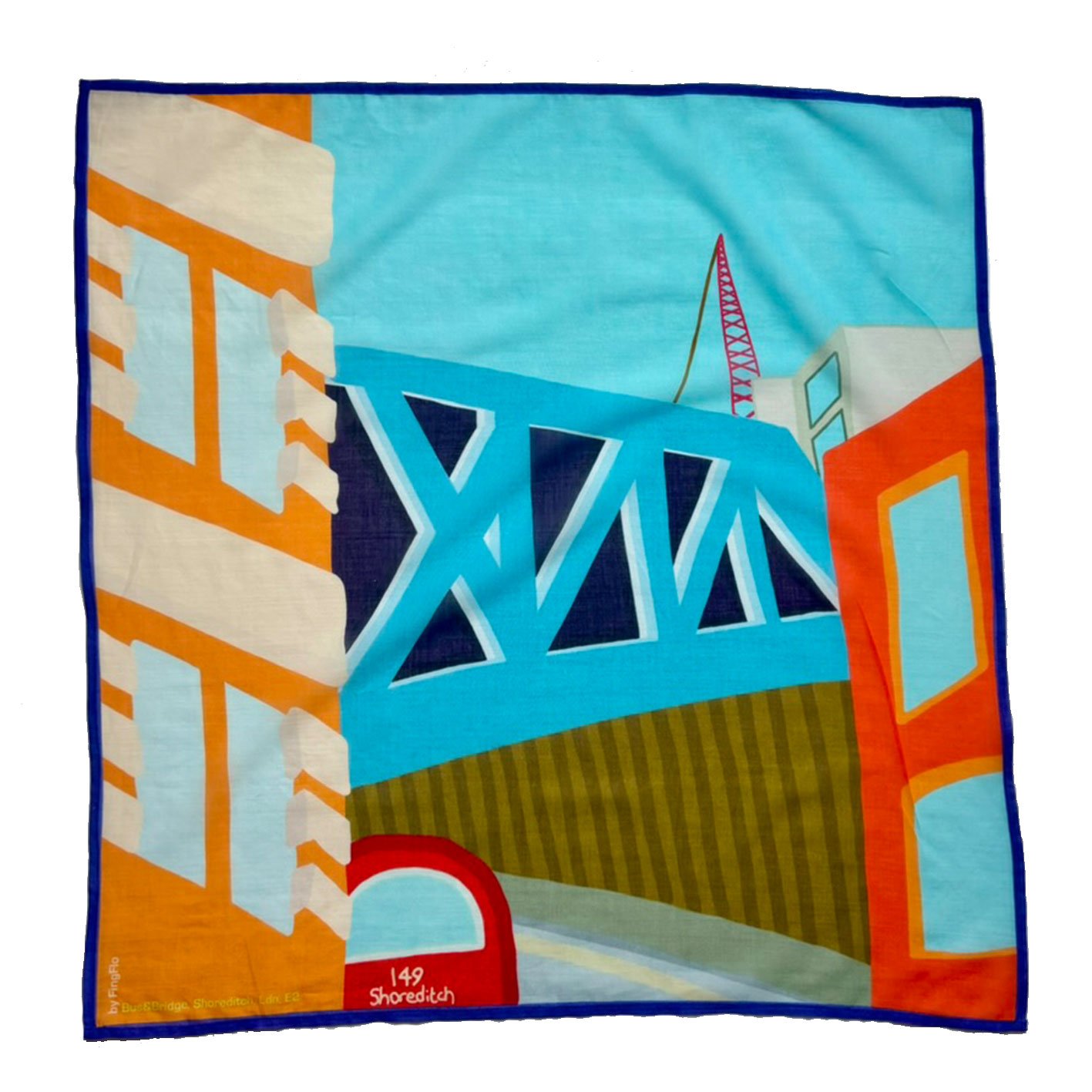 Bus and Bridge, Shoreditch - Orange & Blue