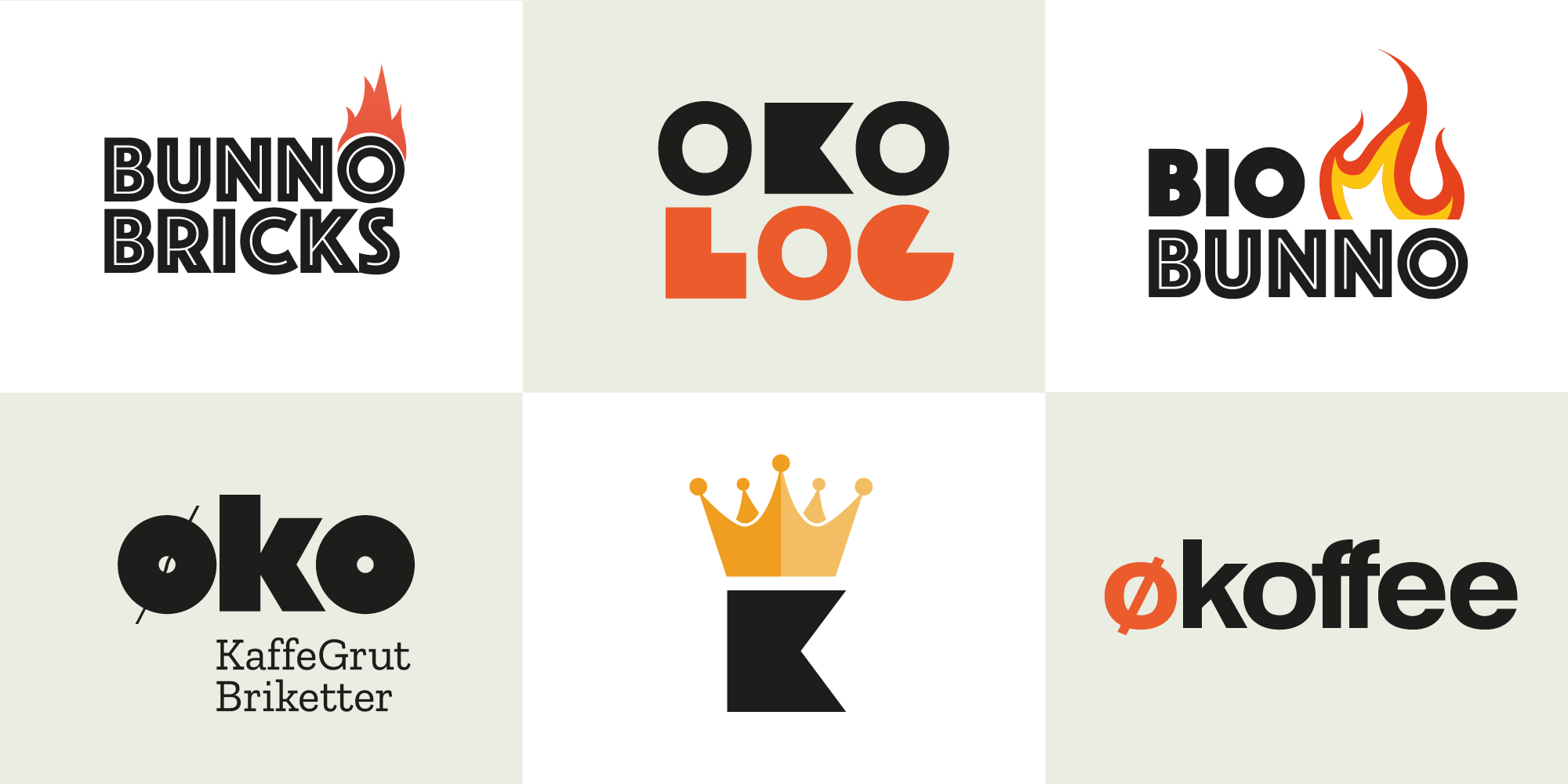 1 of 2 – 6 of the 12 initial Coffire Brand name options and logo mockups