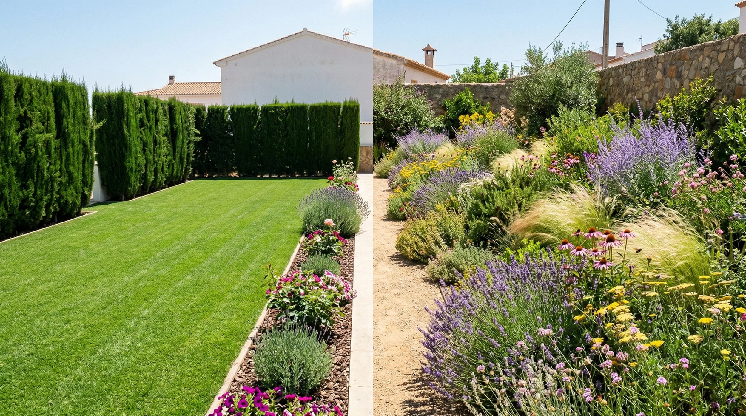 El jardín de bajo mantenimiento no existe. Pero hay jardines que se gestionan solos casi todo el año.