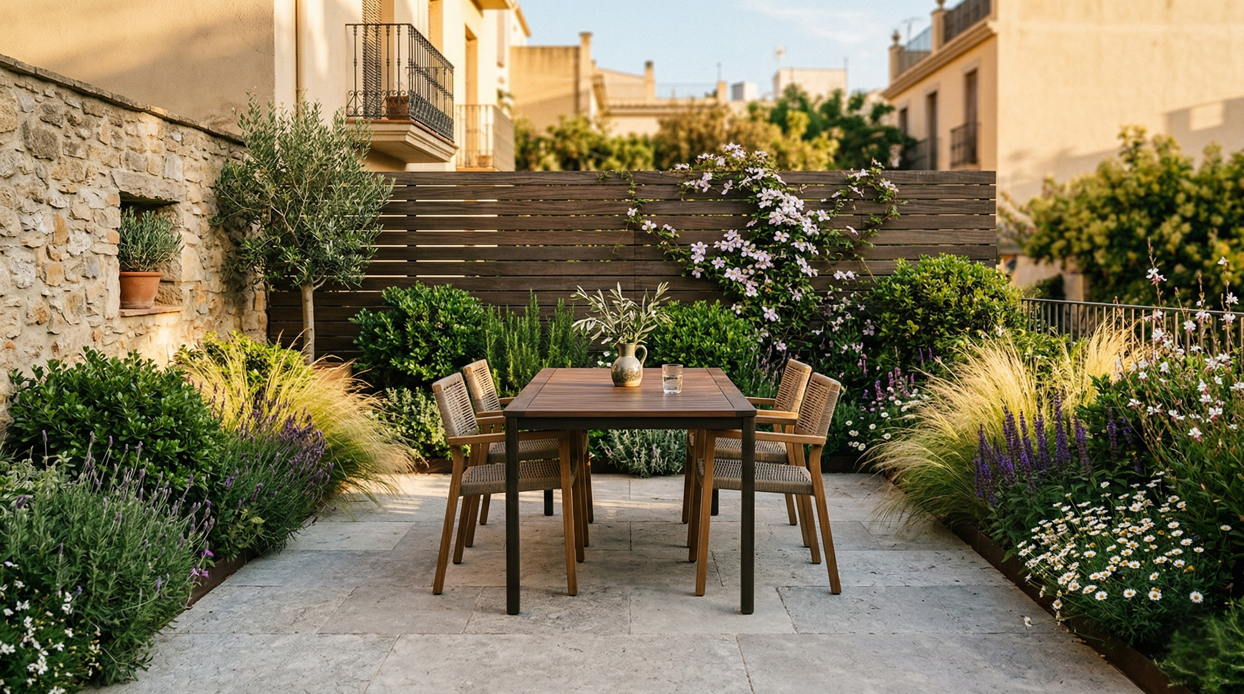 Tu terraza puede ser un jardín real. Pero necesita decisiones distintas a las de un jardín en suelo.