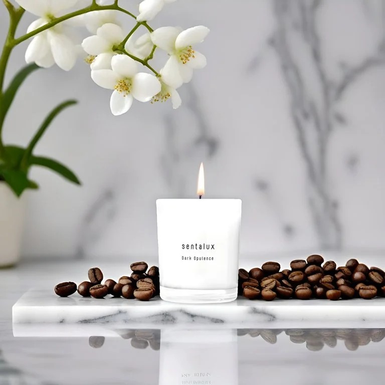 Dark Opulence - Black Pepper, Orange Blossom, Vanilla Perfume Soy Candle Sentalux