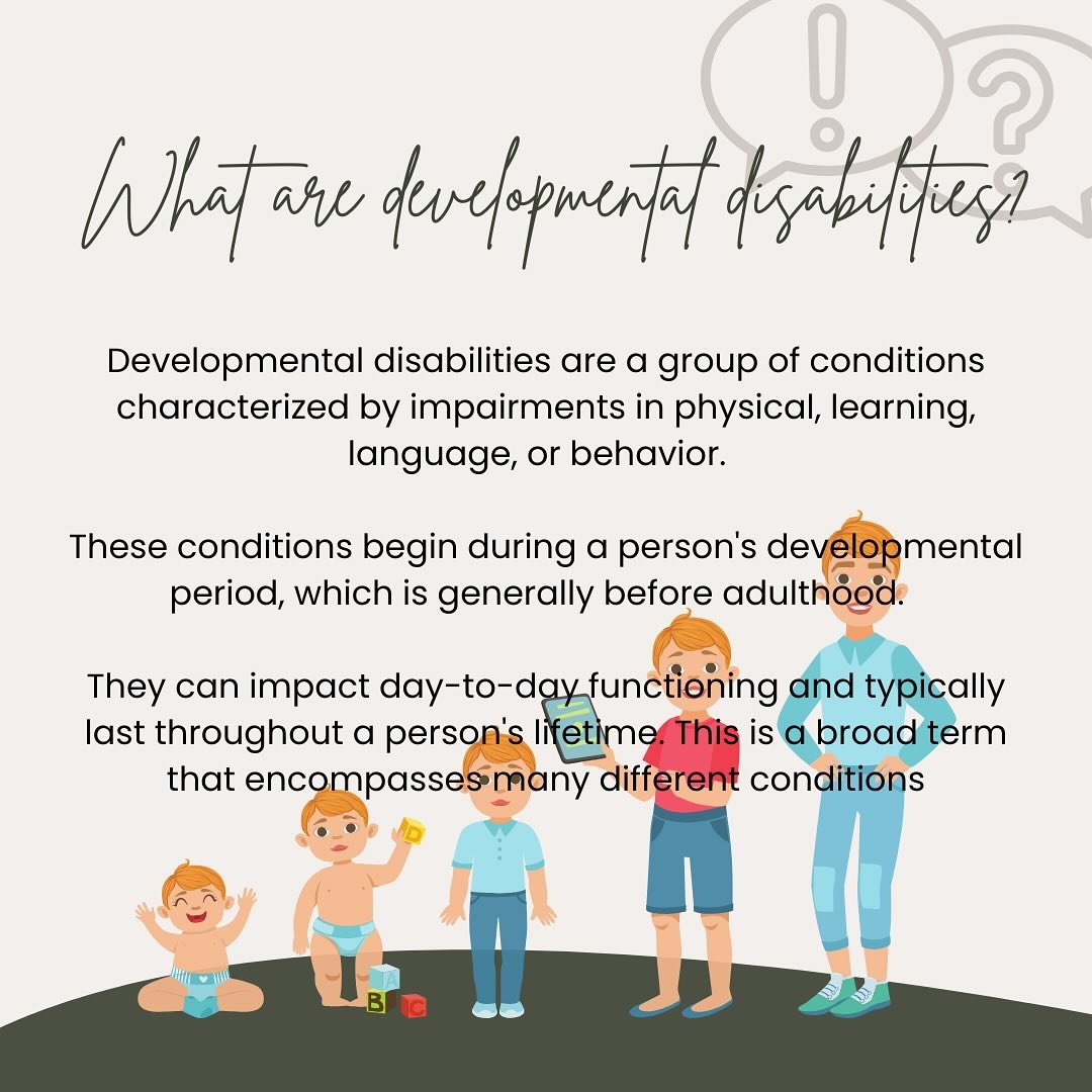 ✨Starting this week with Part 1 of our Developmental Delay Series! 

Some examples of developmental delays include: 

Autism Spectrum Disorder (ASD): Affects communication, social interaction, and behavior. 

Cerebral Palsy (CP): Affects movement, co
