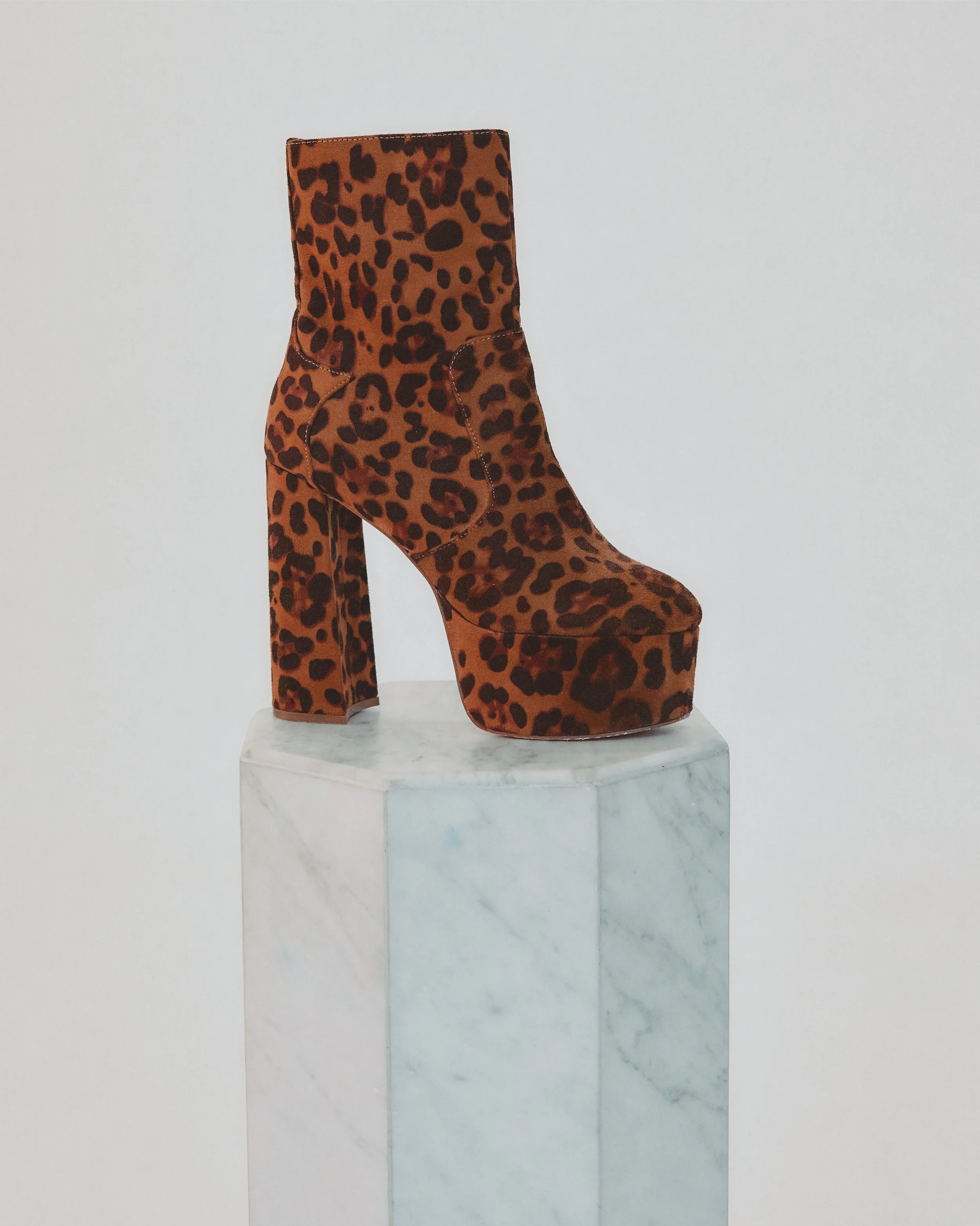 Platform Leopard Ankle Boots