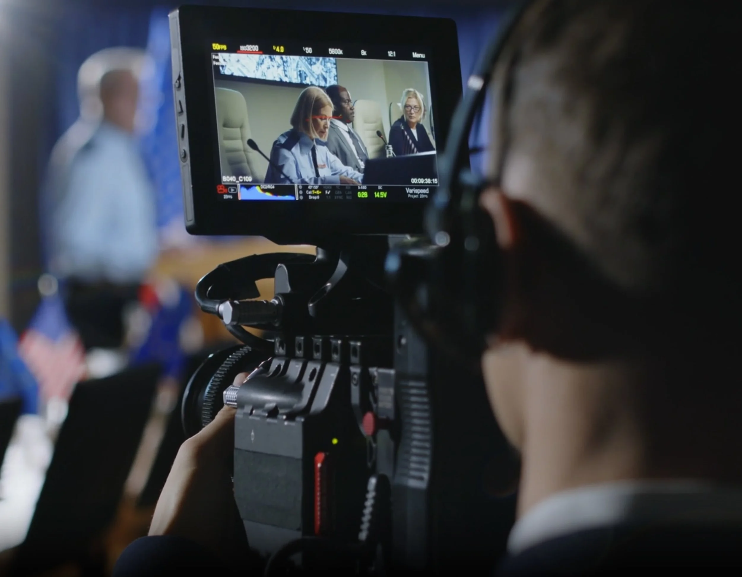 Film crew available for hire. Inculding equipment such as cameras and lights.