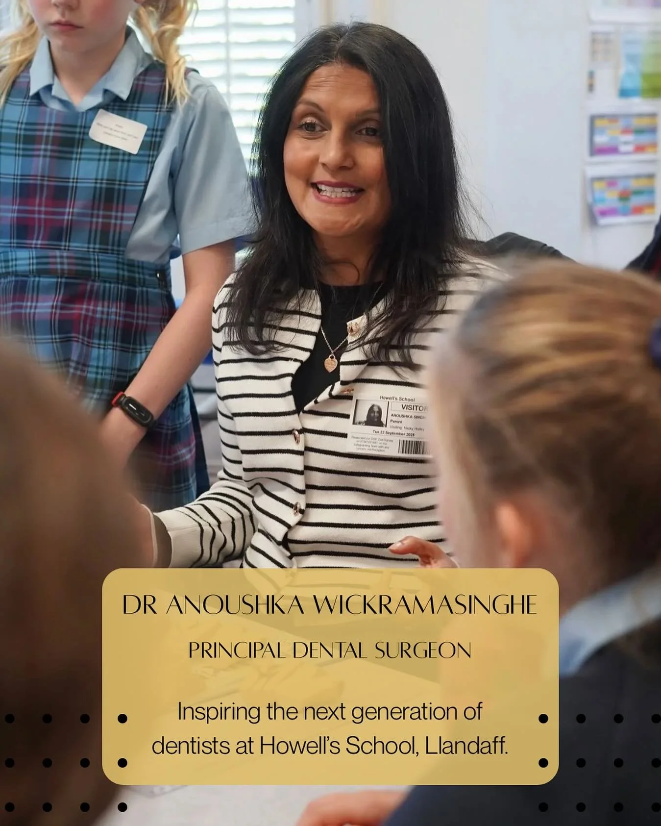This week, our Principal Dental Surgeon - Dr Anoushka Wickramasinghe - visited @howellsschoolgdst as part of their &lsquo;Careers Countdown&rsquo; networking event. She shared her passion for dentistry with the girls in Years 4-6, inspiring the next 