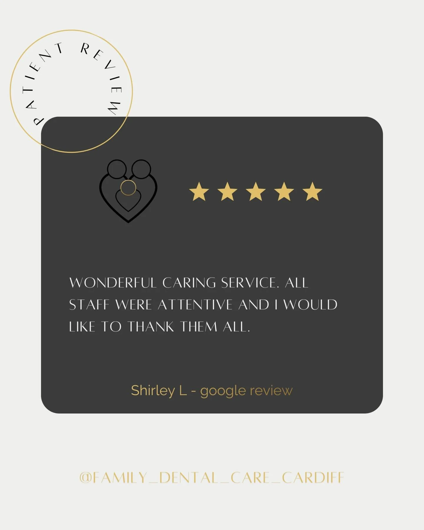 Reviews like this make our hearts sing! ✨

If you&rsquo;d like to find out what makes our practice so special, get in touch today -

✨ www.familydentalcardiff.com

✨ 029 2056 7000