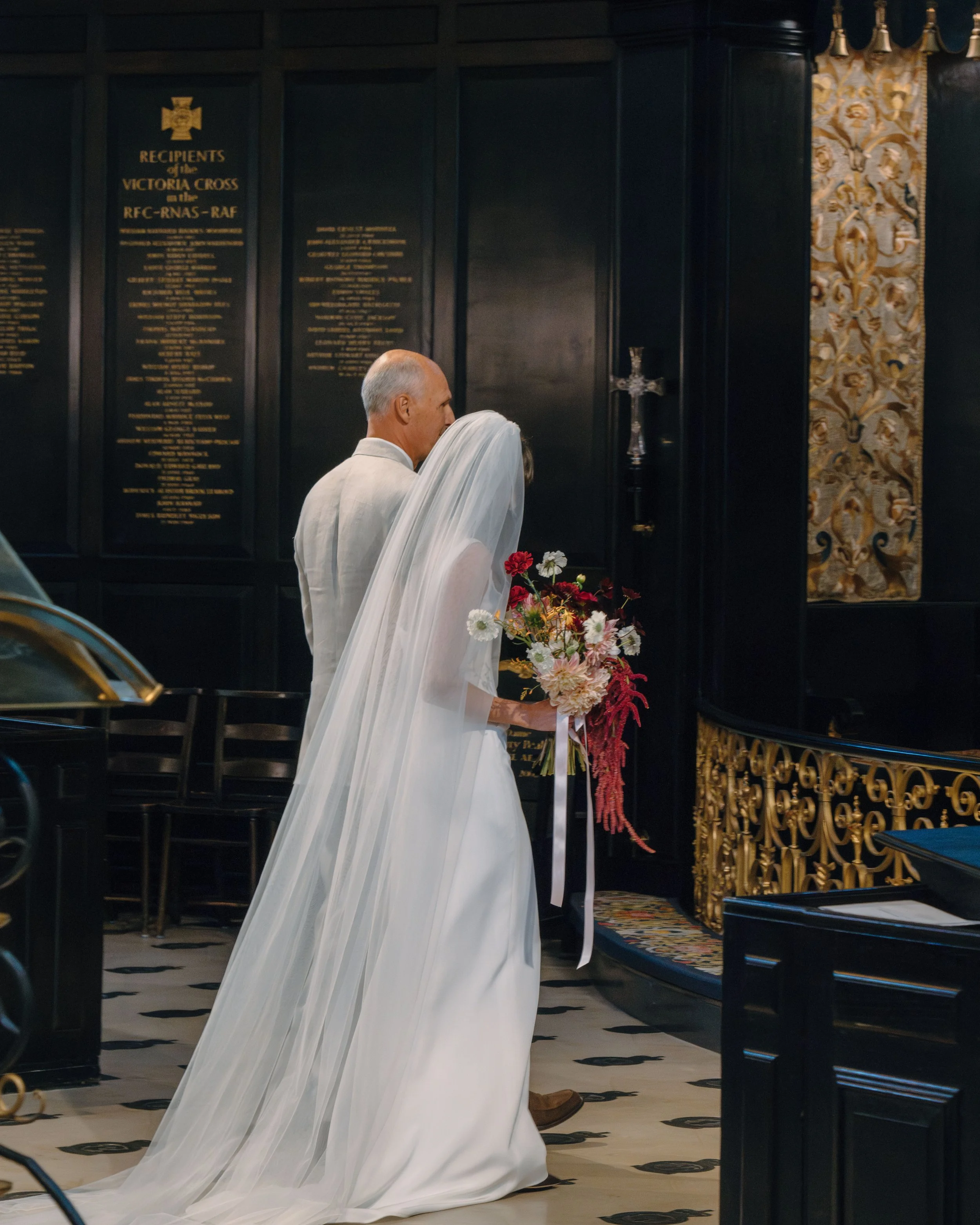 H&J - Ceremony - Alan leading Hannah to the Altar.jpg