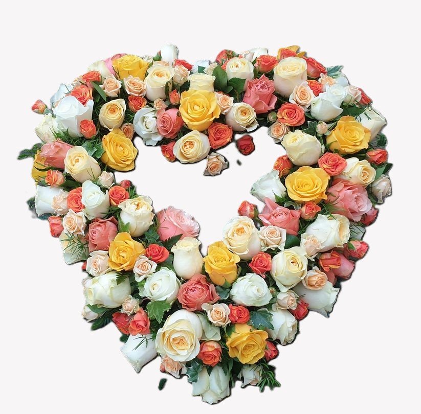 Funeral HEART tribute with Lemon_Peach_Pink Roses_background change.jpg