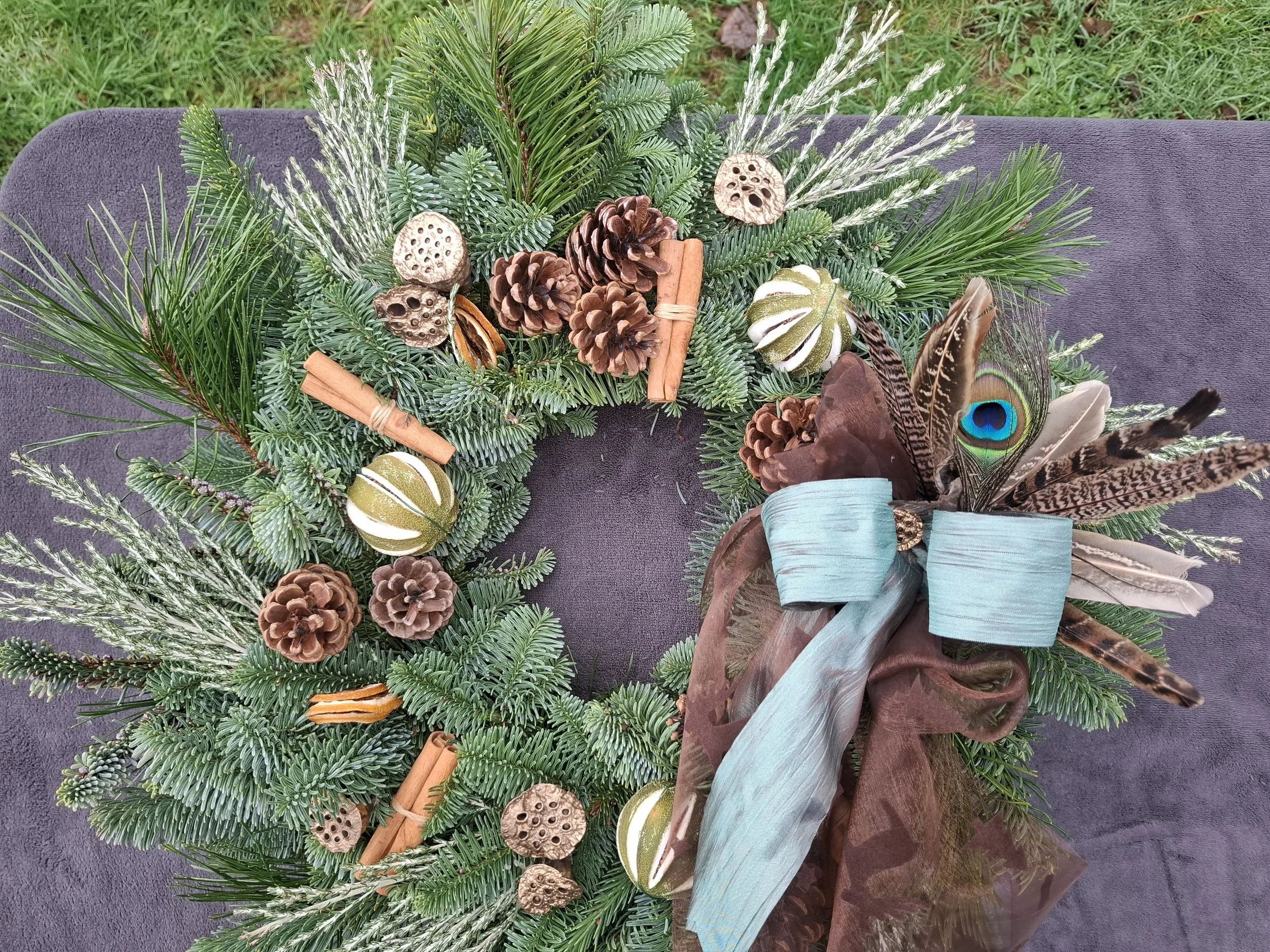 Pheasant and Peacock Christmas Wreath 20251213_114941.jpg