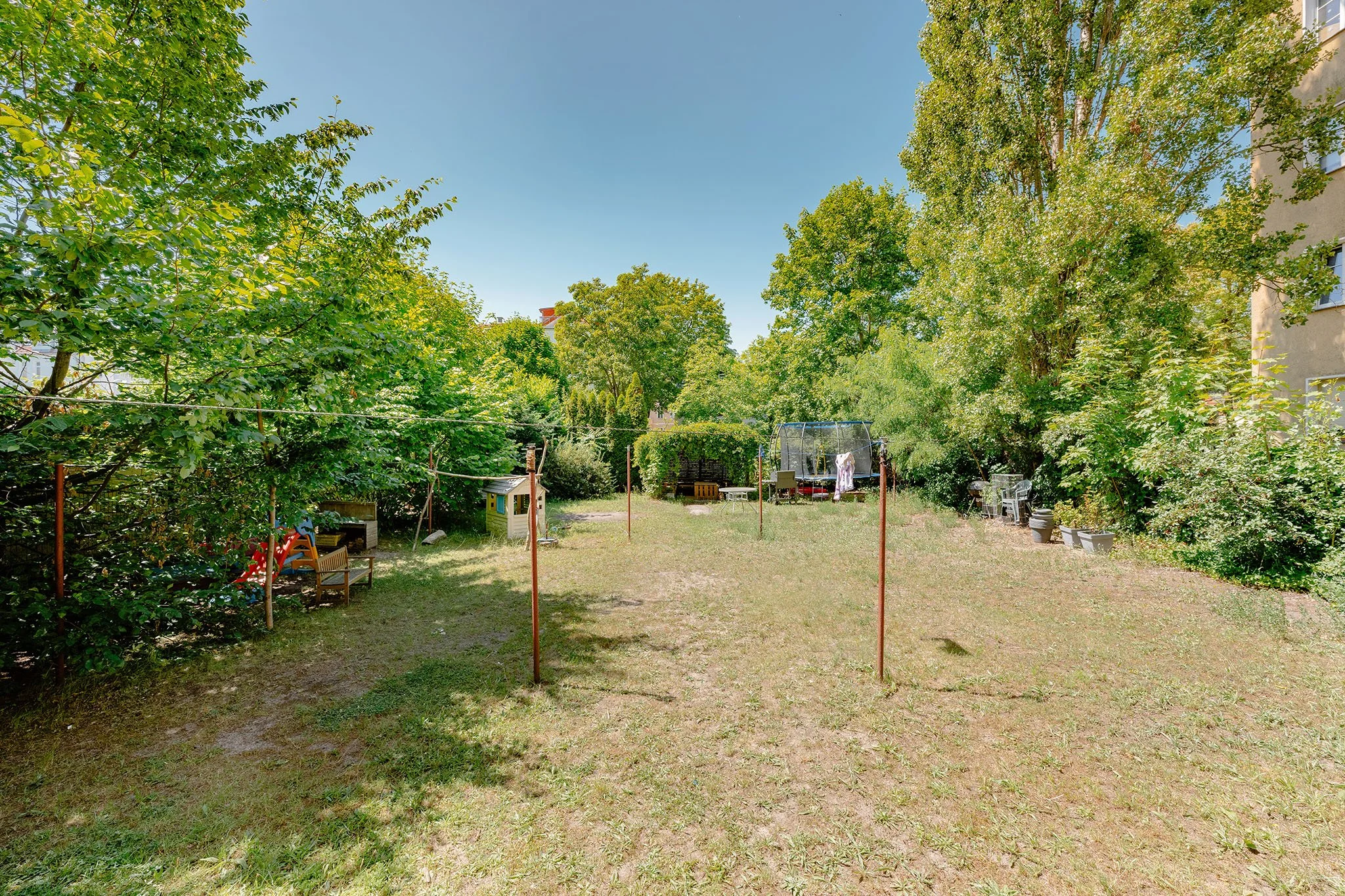 shared garden in the backyard