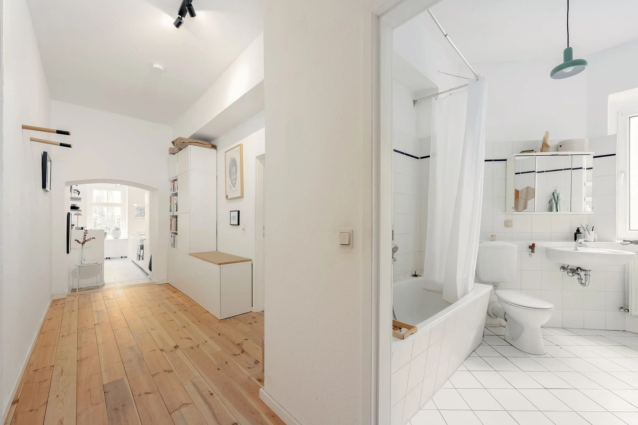 corridor and bathroom 