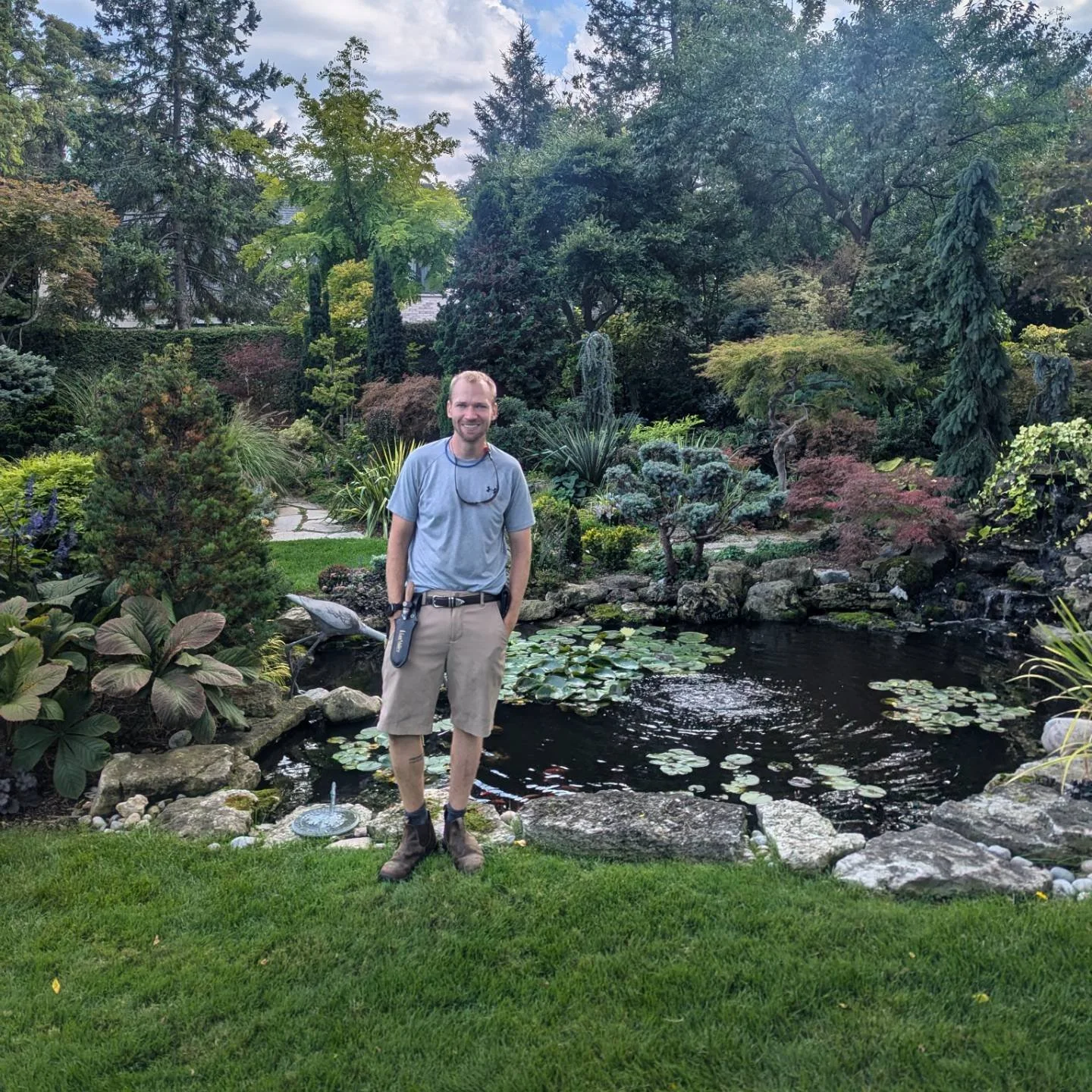 Some gardens are worth going out on Saturday for! This spectacular garden never ceases to make me smile. 

It's complex and the owner admits a bit over planted, so we came in to reduce some of the trees and do some 'artistic' pruning to keep it in sh