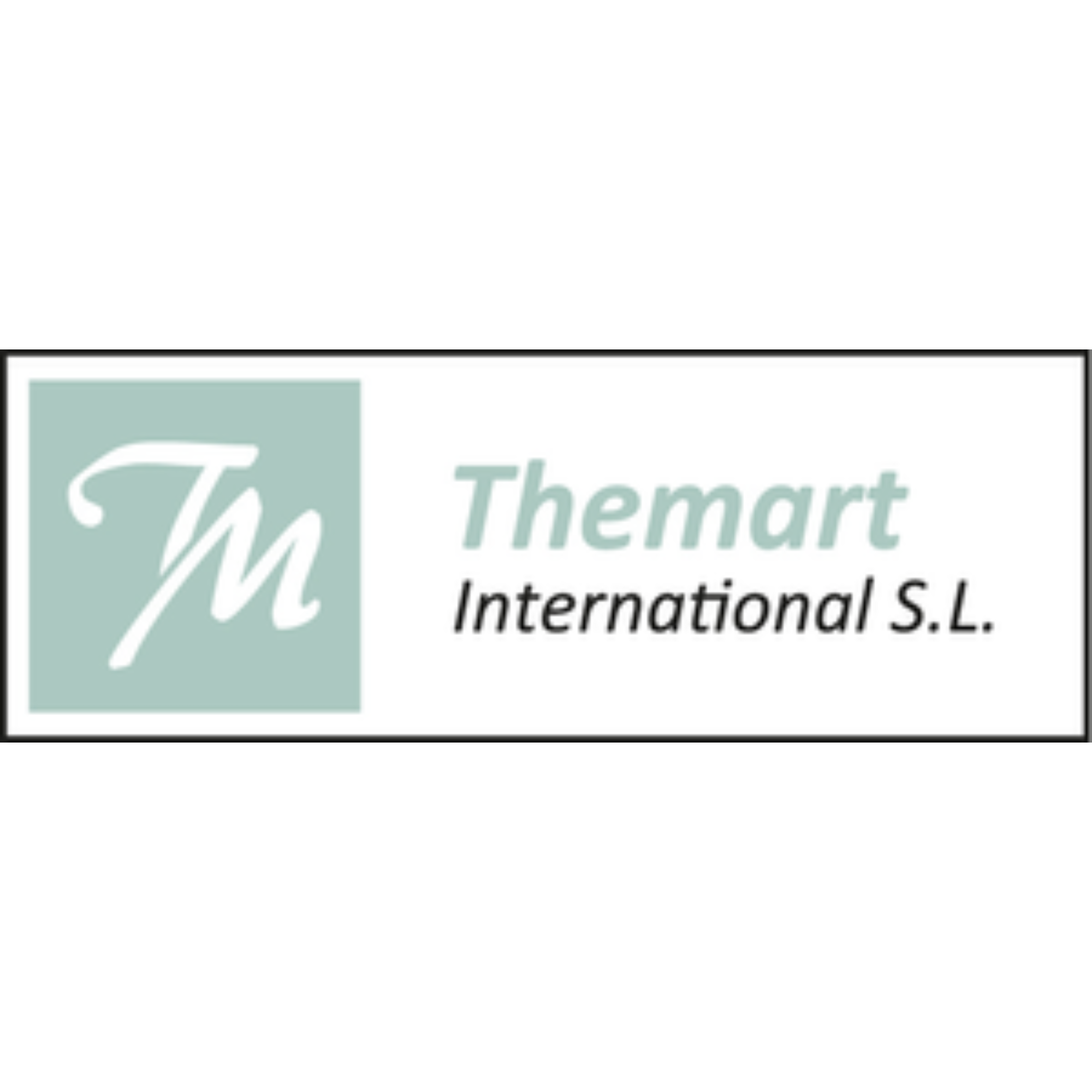 Logo of Themart International S.L. featuring stylized letters "T" and "M" in a green square, with the company name in black and green text on a white background.