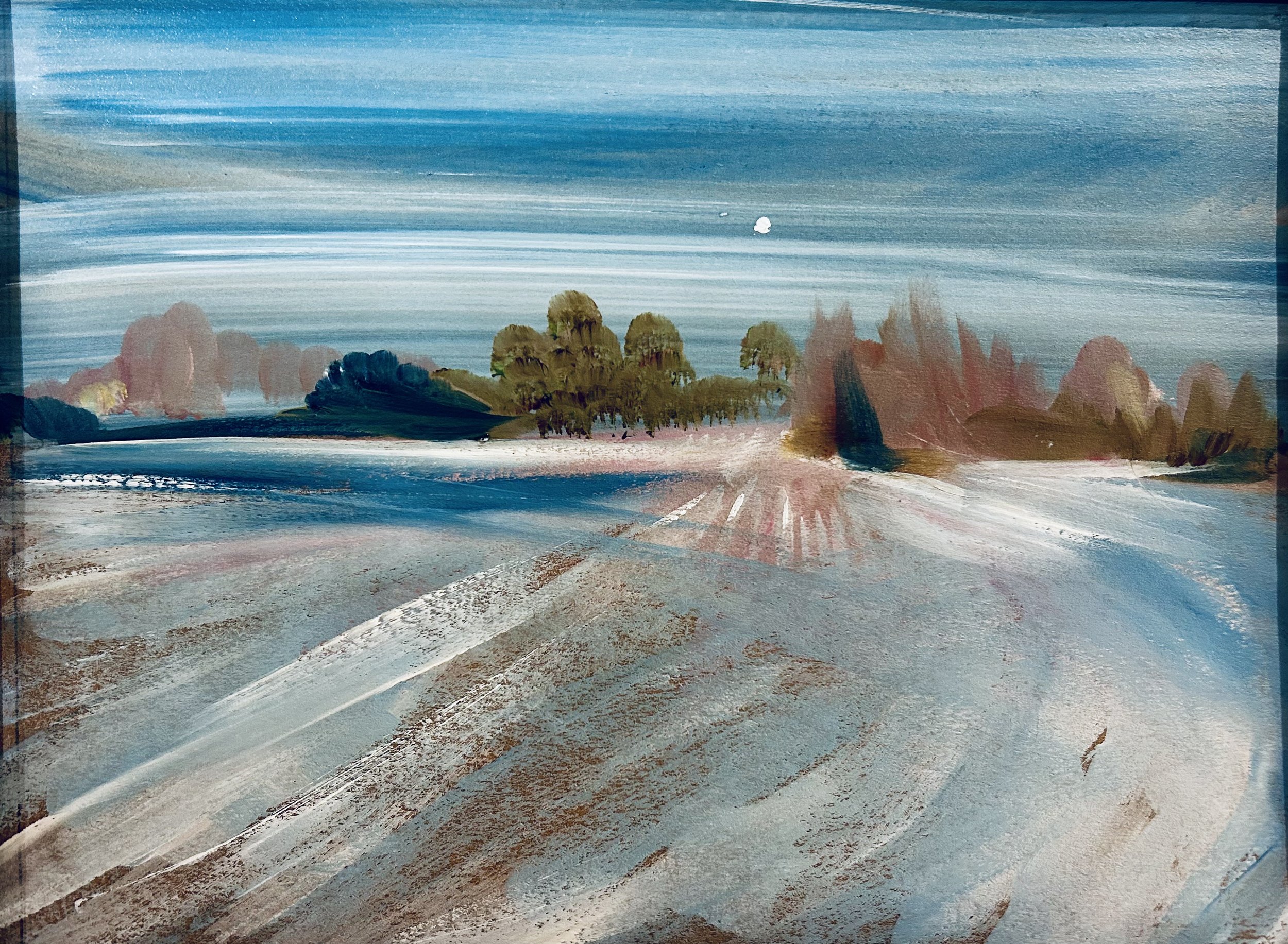 Moonlit Hedgerow