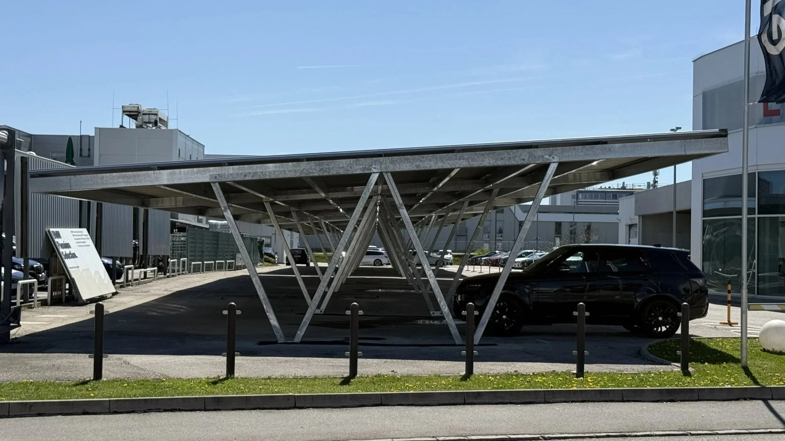 Stahlcarport - Modell W von Austroport für BMW Denzel