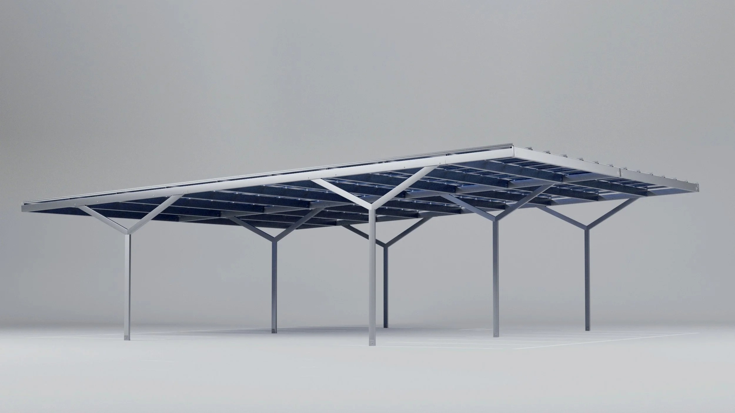 PV Carport Modell TY von Austroport für Fahrbahnüberdachung oder LKW Überdachung