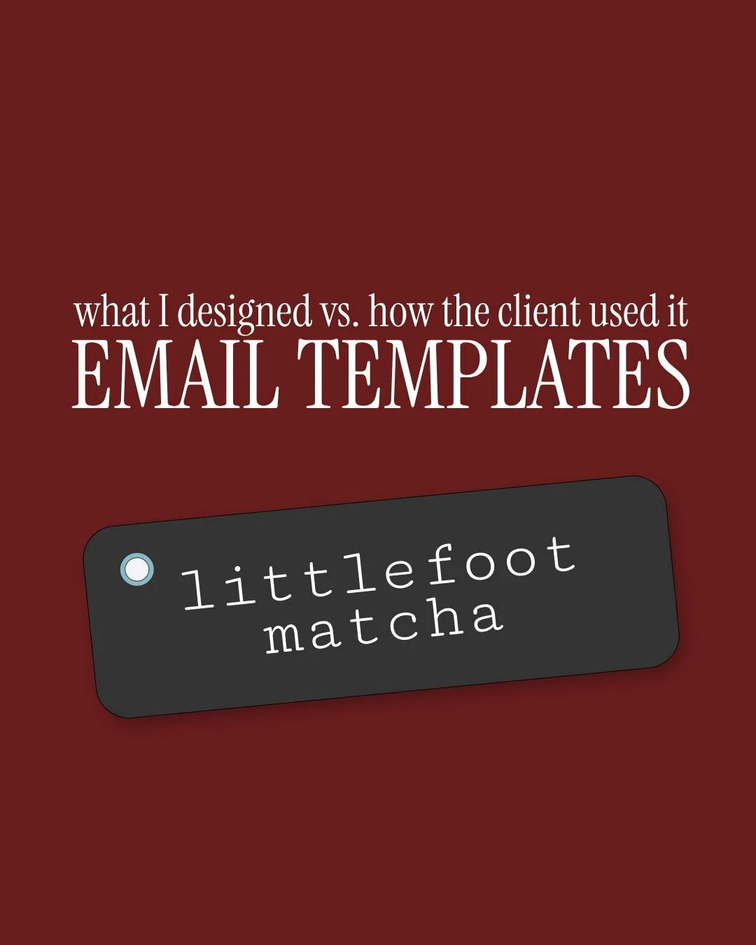 I build these so writing emails each week feels simple, straight-forward, and fast. 

For @littlefootmatcha - we focused on a clean layout with content blocks that gave their founder, Anna (who you might recognize from the Microfoam podcast!!), a spa