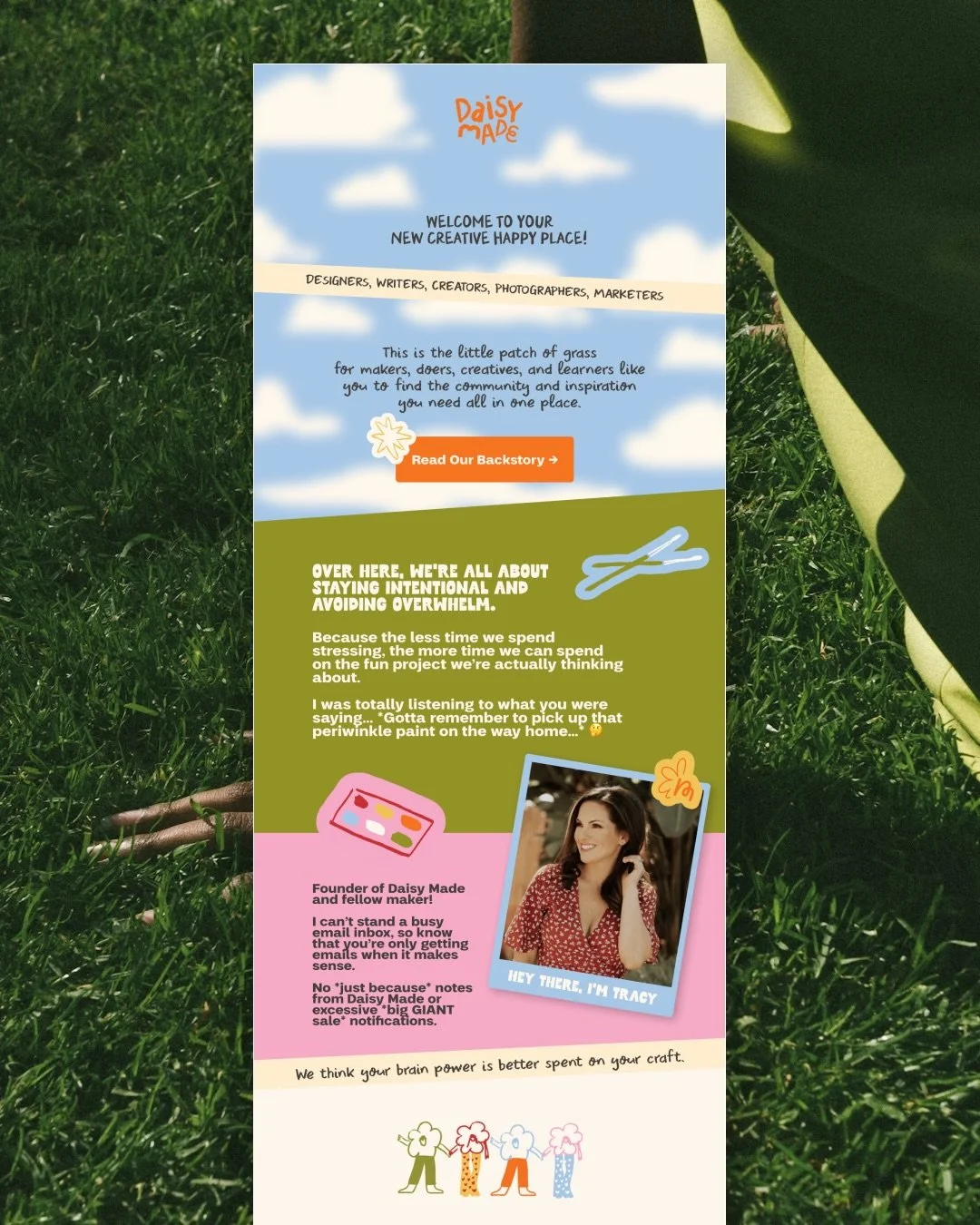 Hard not to miss warmer temps when I&rsquo;m still drooling over @hellodaisymade&rsquo;s new welcome workflow 🌼

This one was such a fun build from start to finish! 

Now Tracy&rsquo;s new subscribers get a deep understanding of who Daisy Made is, w